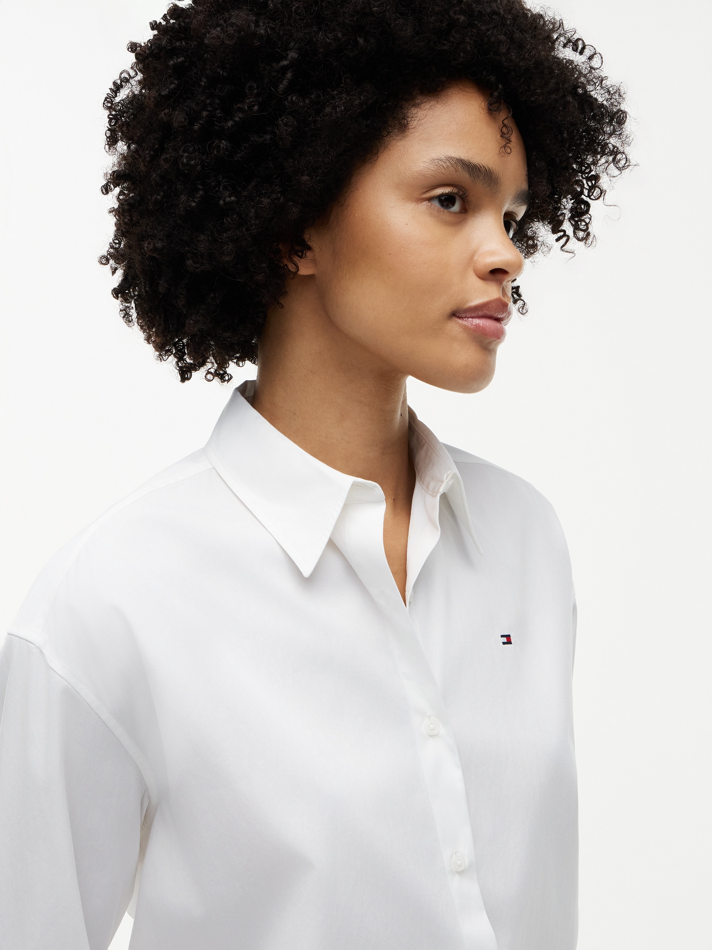 Tommy Hilfiger Hemdbluse »SUMMER POPLIN LS BOXY SHIRT« Baumwolle, Boxy Fit