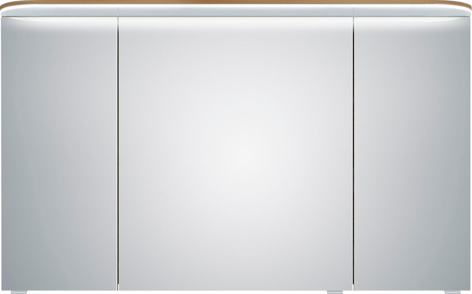 Saphir Spiegelschrank "Balto Sprint Badschrank mit LED-Lichtkranz, 120 cm breit, 3 Türen", Schalter-/ Steckdosenkombinat