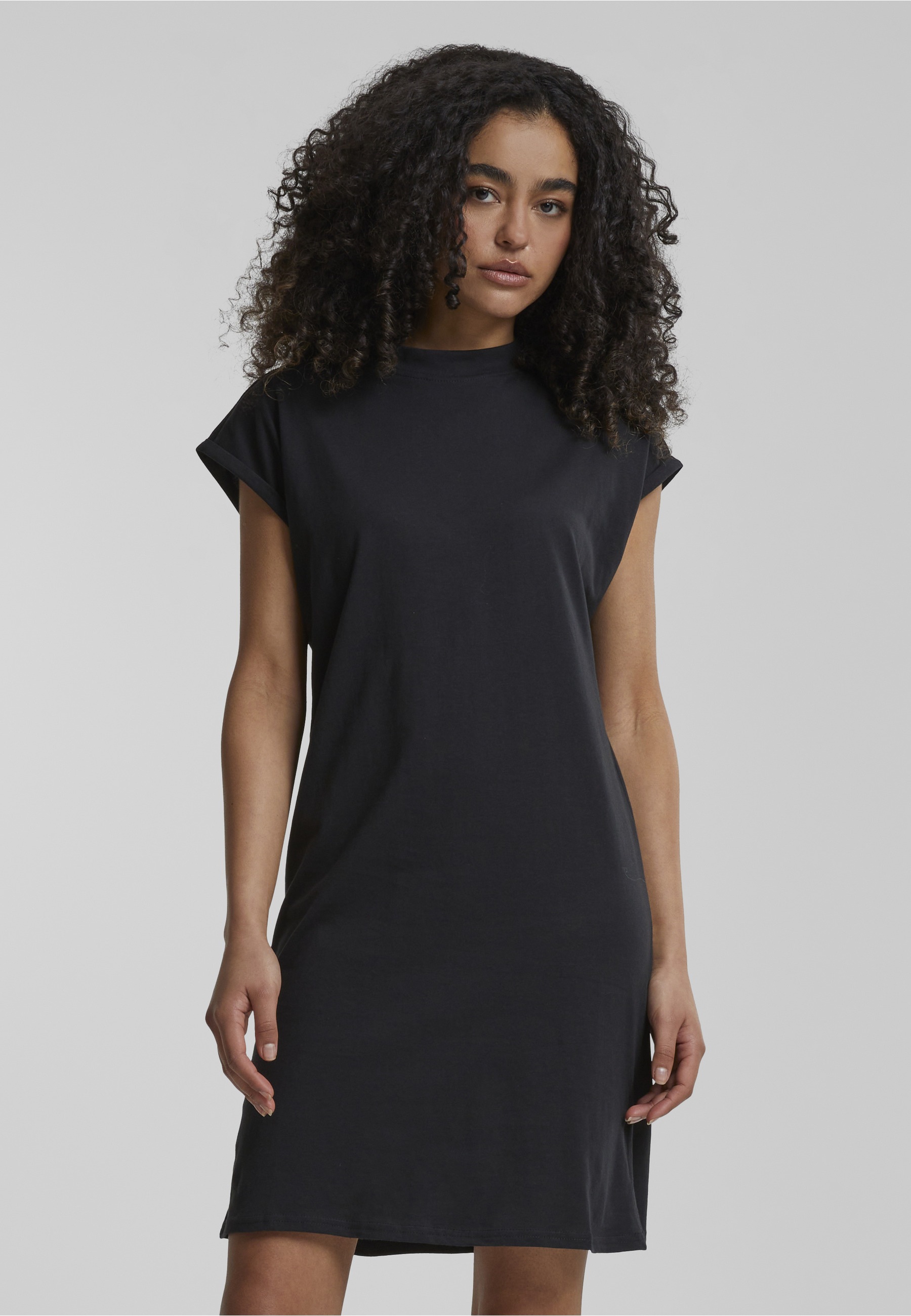 URBAN CLASSICS Shirtkleid »Urban Classics Damen Ladies Turtle Extended Shoulder Dress« 1 Stk. tlg.