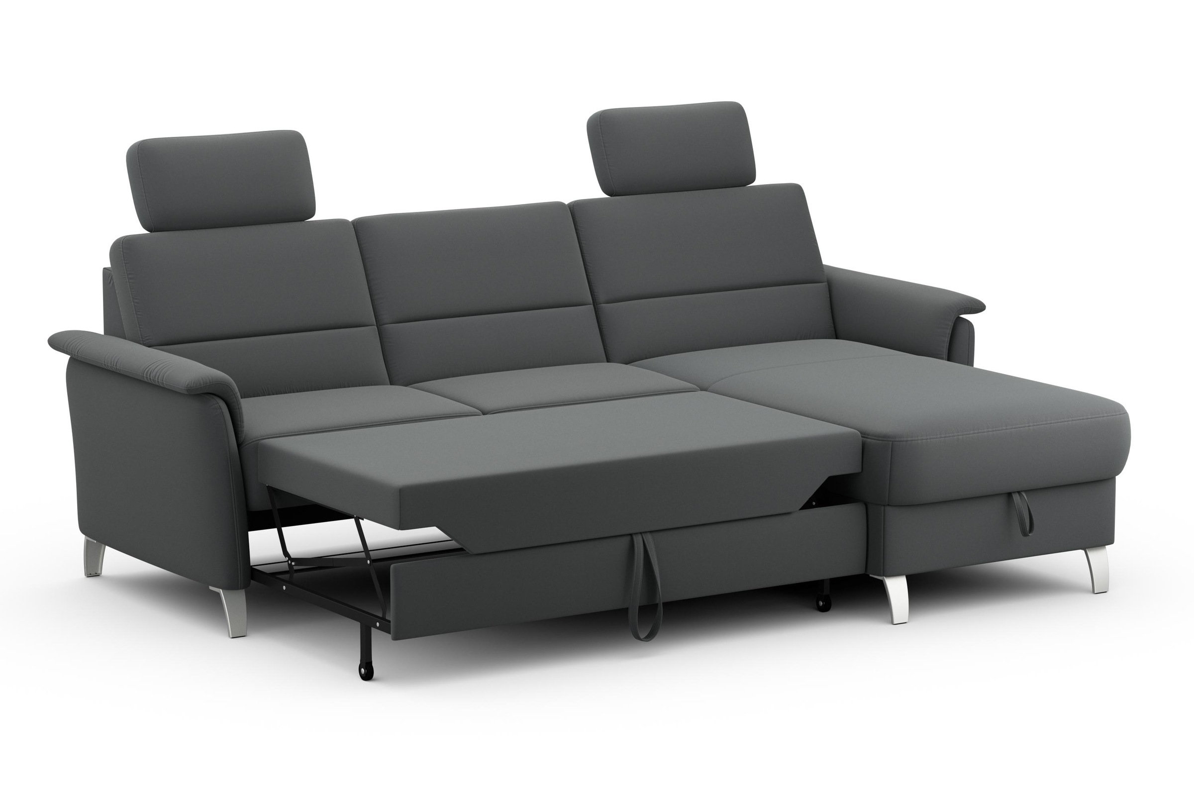 sit&more Ecksofa »Palmera L-Form«, Federkern, wahlweise mit Bettfunktion und mit/ohne Stauraum