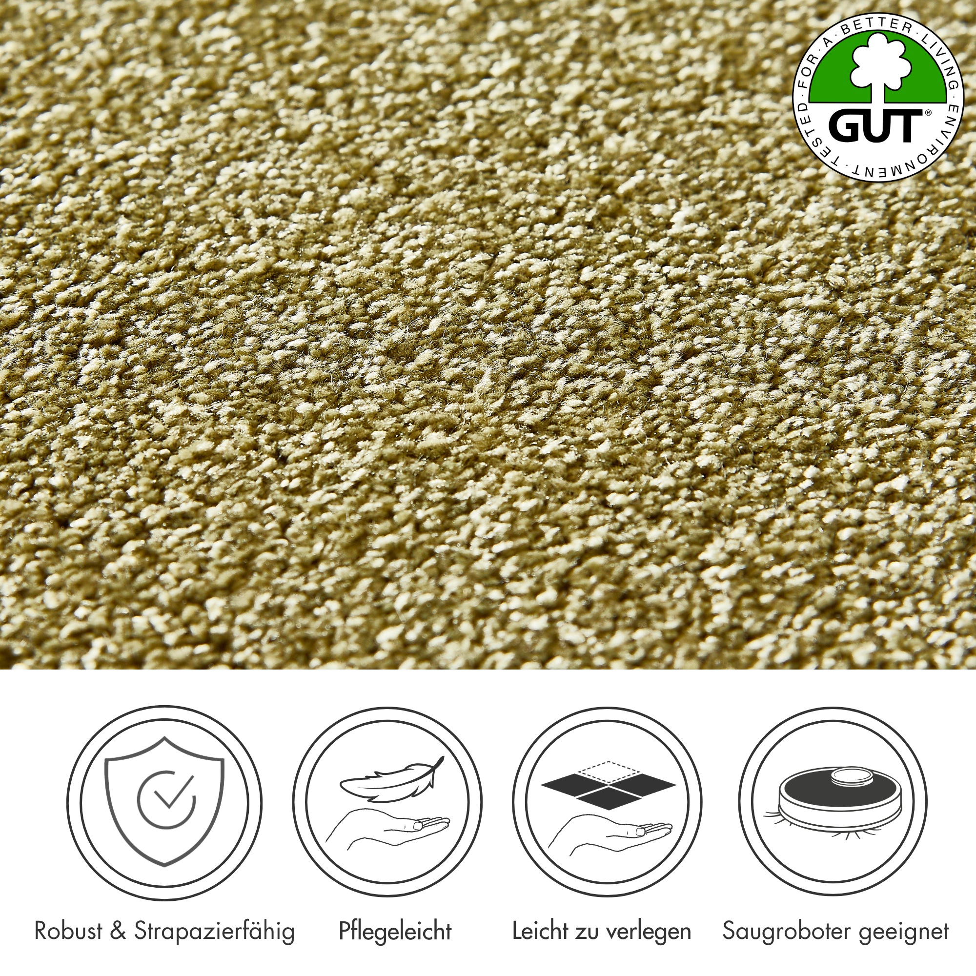 Andiamo Teppichboden »Verona, Velours, Made in Belgium«, rechteckig, 6 mm Höhe, Uni Farben, Breite 400 cm oder 500 cm, strapazierfähig, pflegeleicht