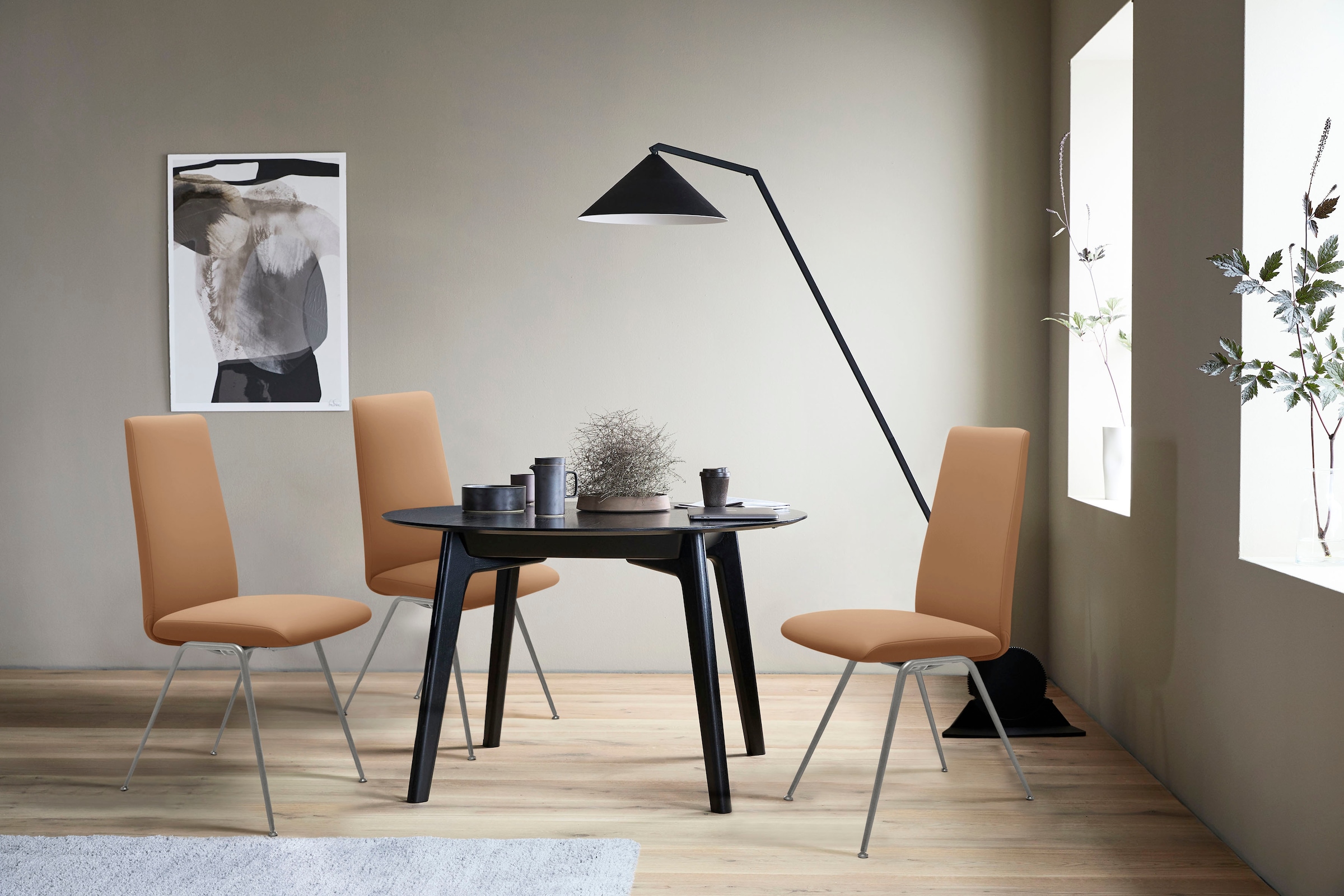 Stressless Polsterstuhl "Laurel" () High Back, Größe M, mit Beinen aus Stahl in Chrom glänzend