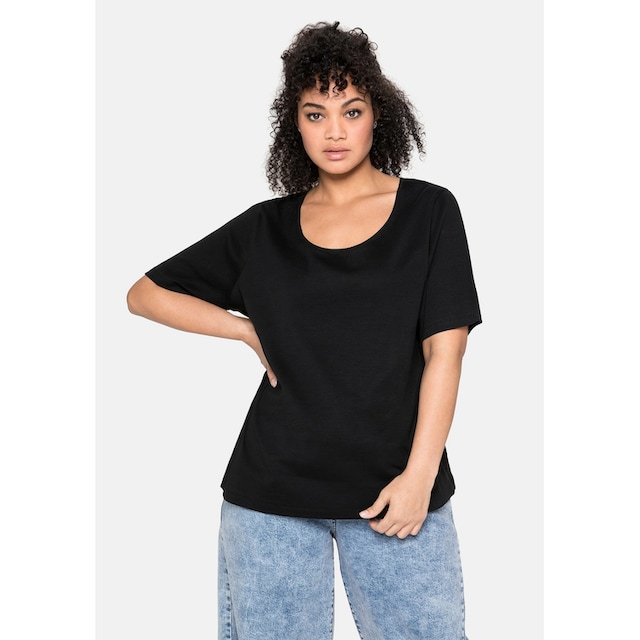 Sheego T-Shirt »Große Größen«, aus reiner Baumwolle für bestellen | BAUR