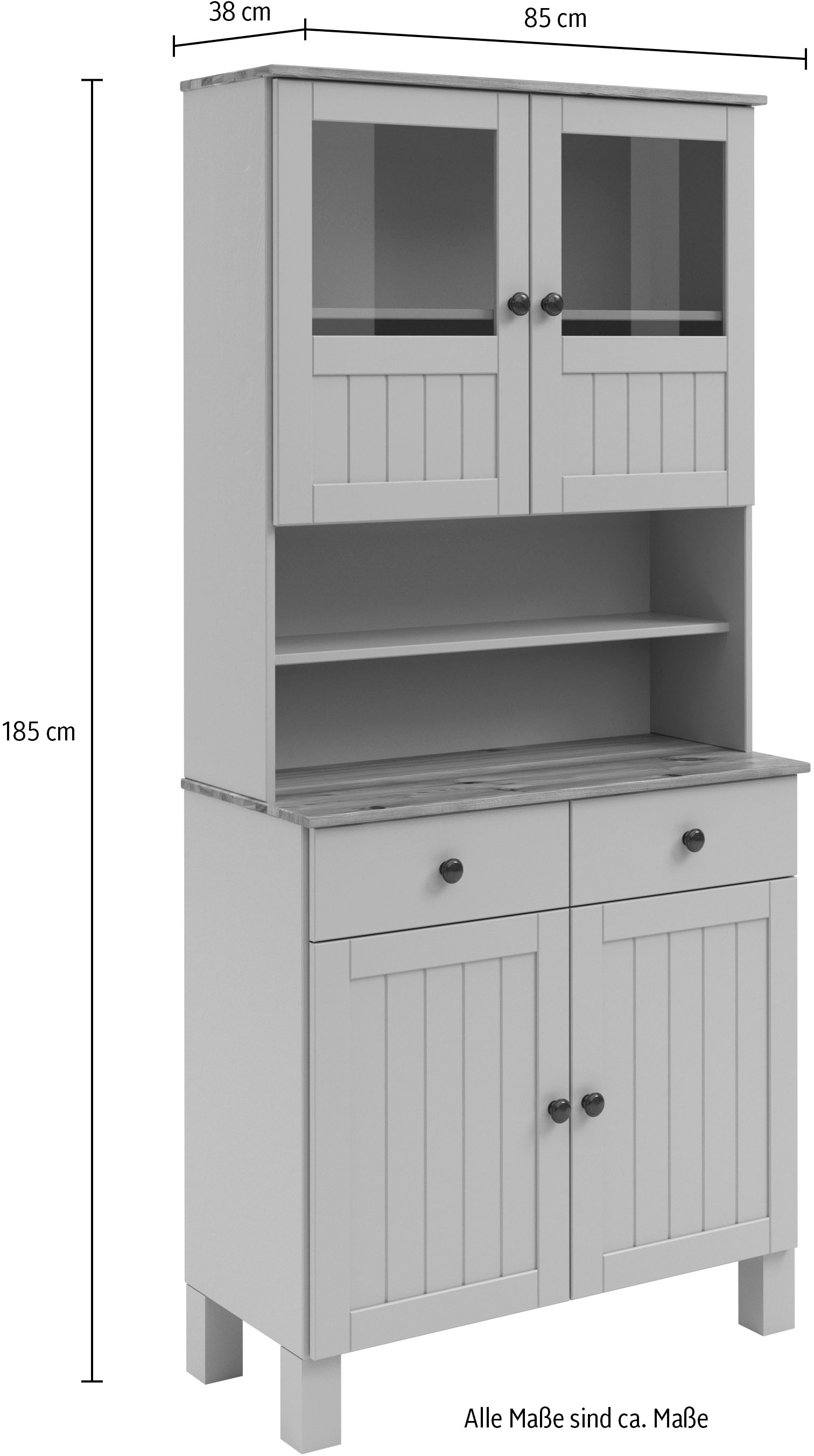 Home affaire Küchenbuffet »Alby2«, Mit Metallgriffen, Breite 85 cm