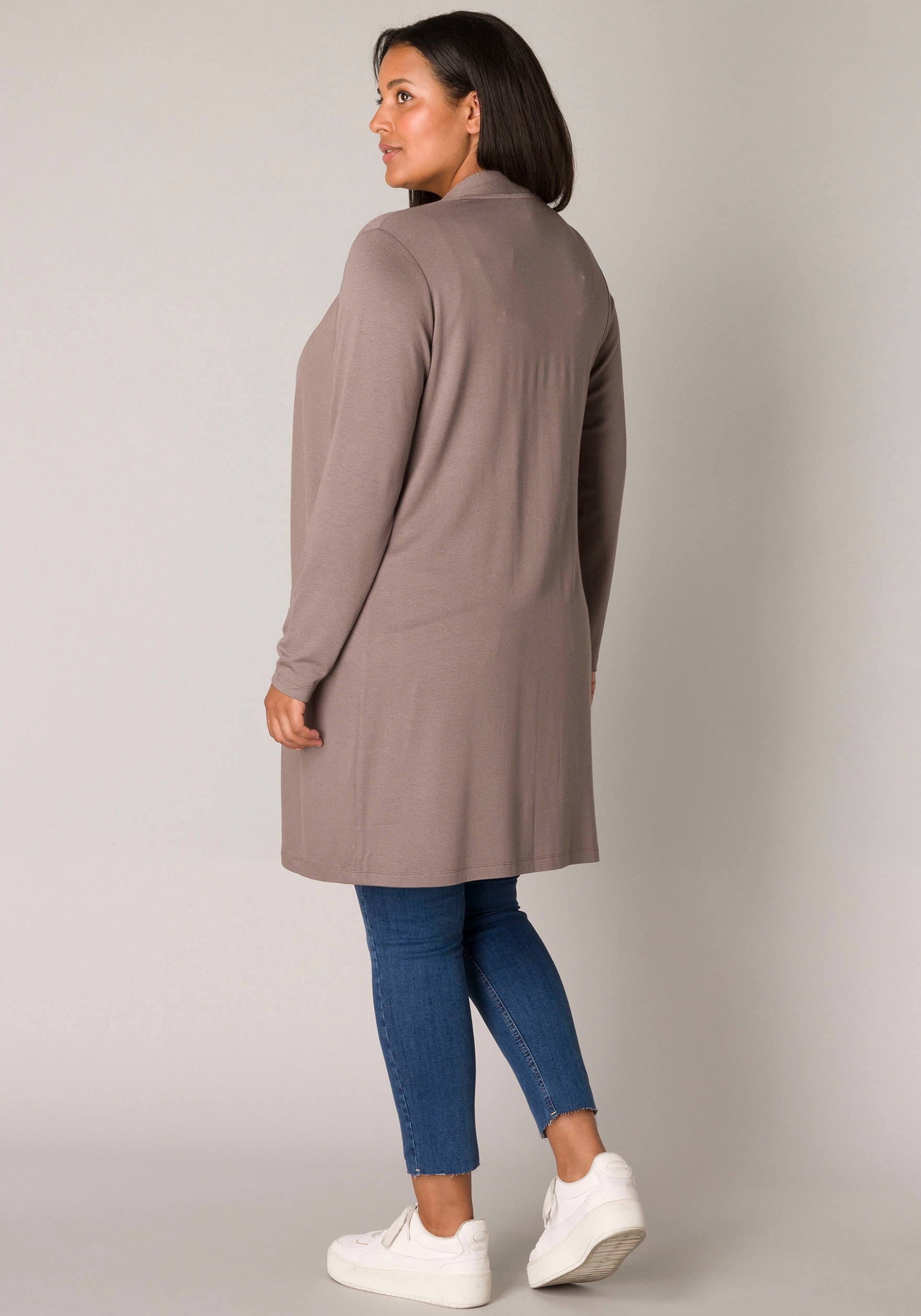 Base Level Curvy Strickjacke, in BAUR bestellen melierter | online Optik