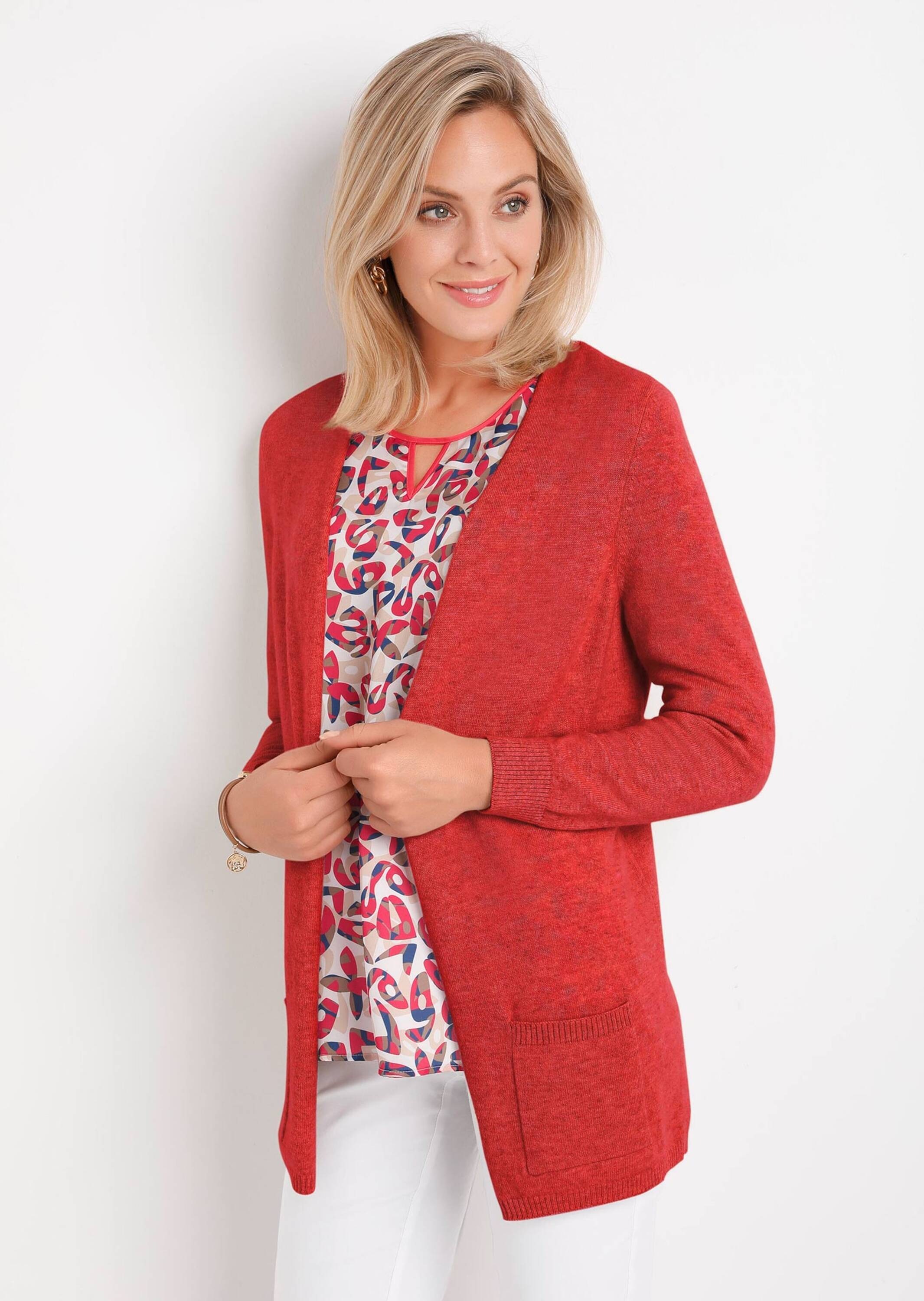 GOLDNER Strickjacke "Kurzgröße Langarm Feinstrick-Cardigan" günstig online kaufen