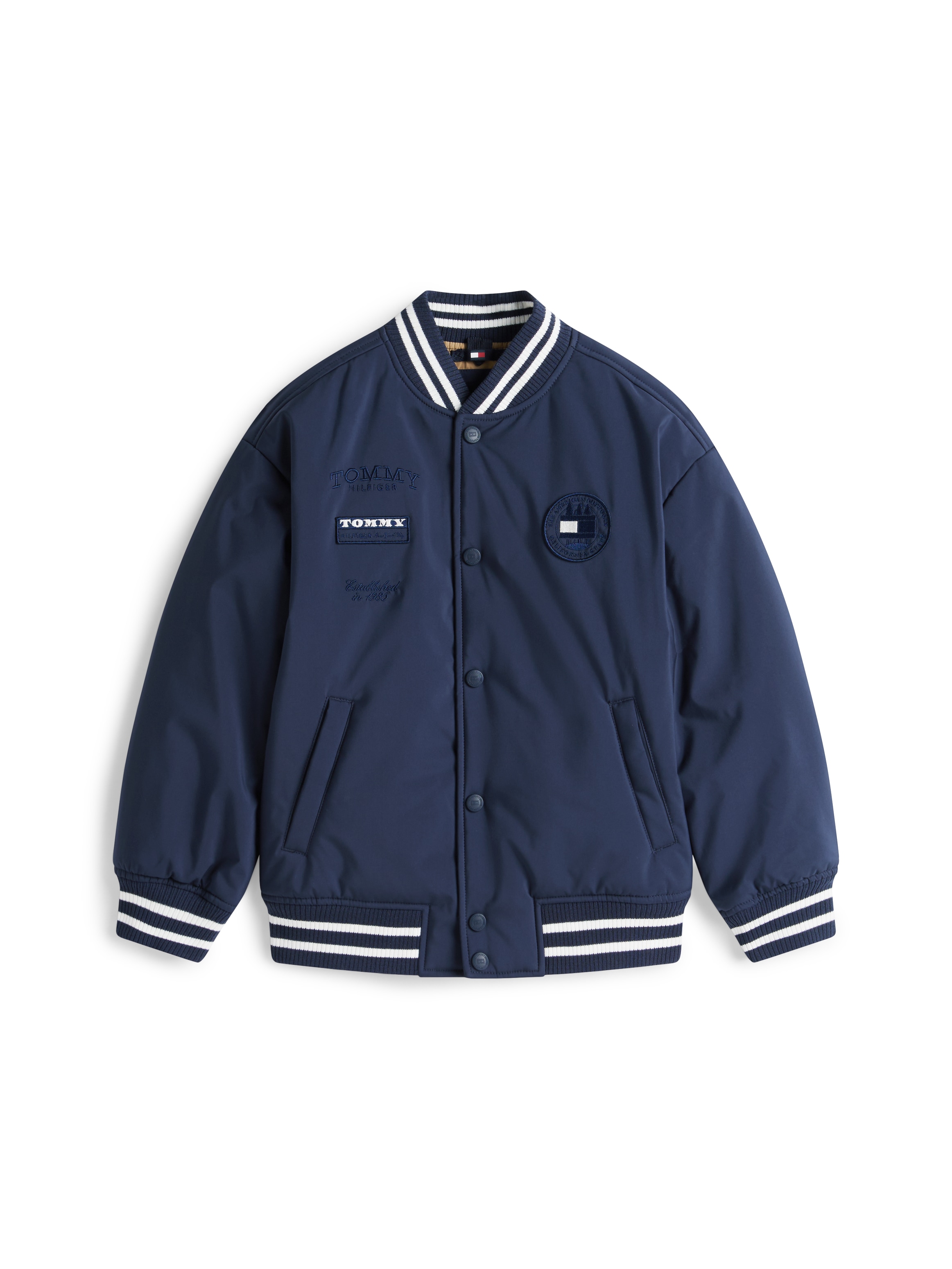 Tommy Hilfiger Bomberjacke »PADDED GRAPHIC BOMBER« ohne Kapuze Regular fit, für Kinder bis 16 Jahre, Druck