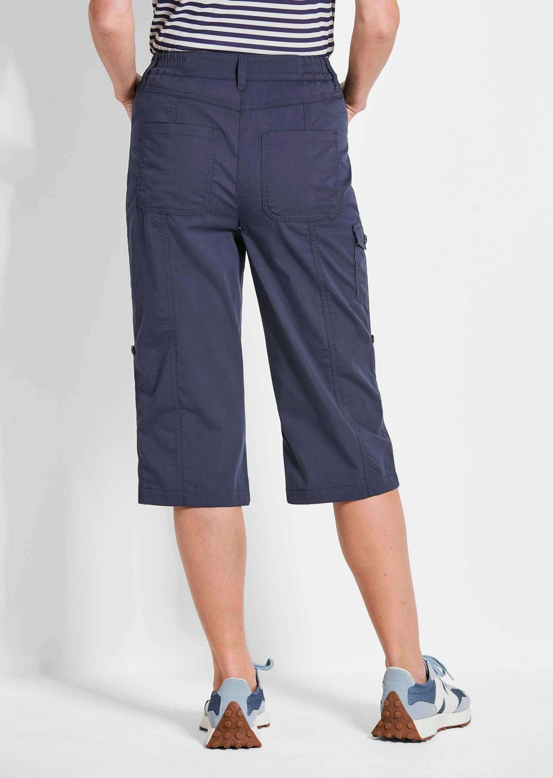 GOLDNER 7/8-Hose »Kurzgröße Krempelbare Capri-Hose mit Funktion«