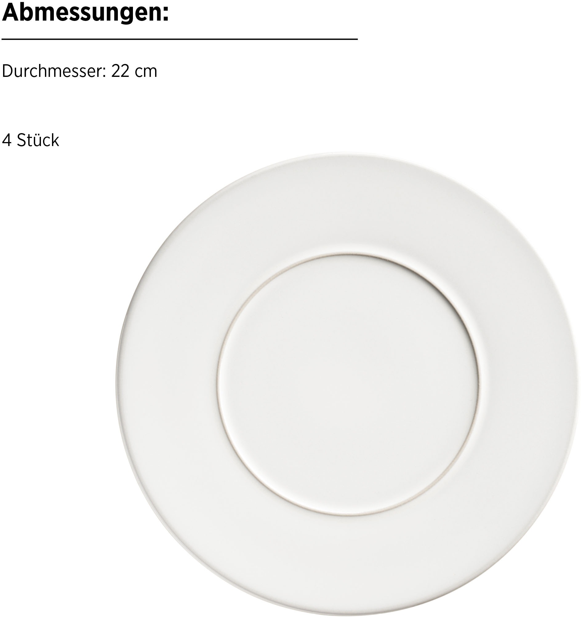 MÄSER Dessertteller »UNICO, Dessertteller Set, Steinzeug« Teller Set