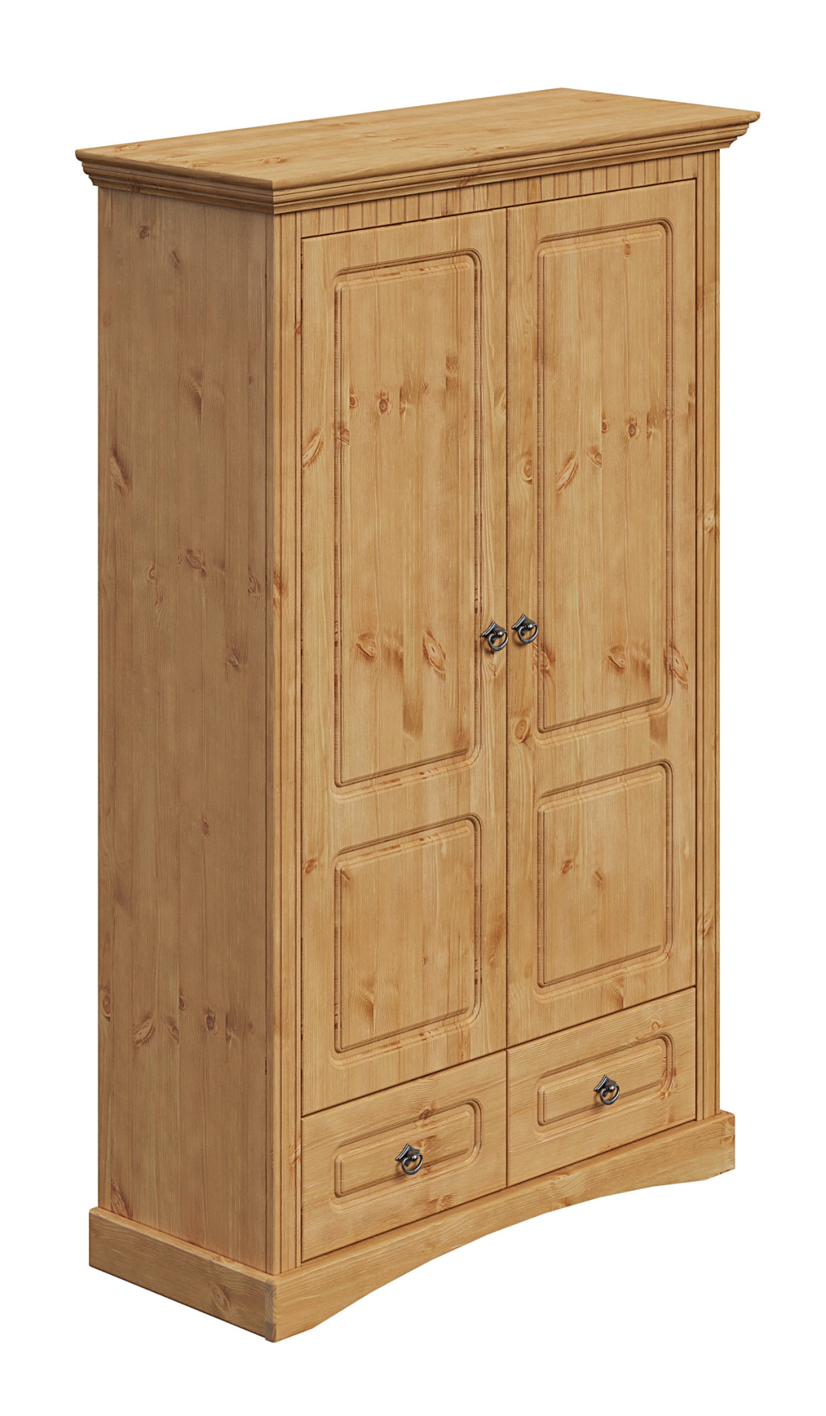 OTTO home Wäscheschrank »Rustic« B/T/H: 94/39/150 cm,  aus massiver Kiefer, FSC®, schöne Kassettenoptik, mit Ringgriffen