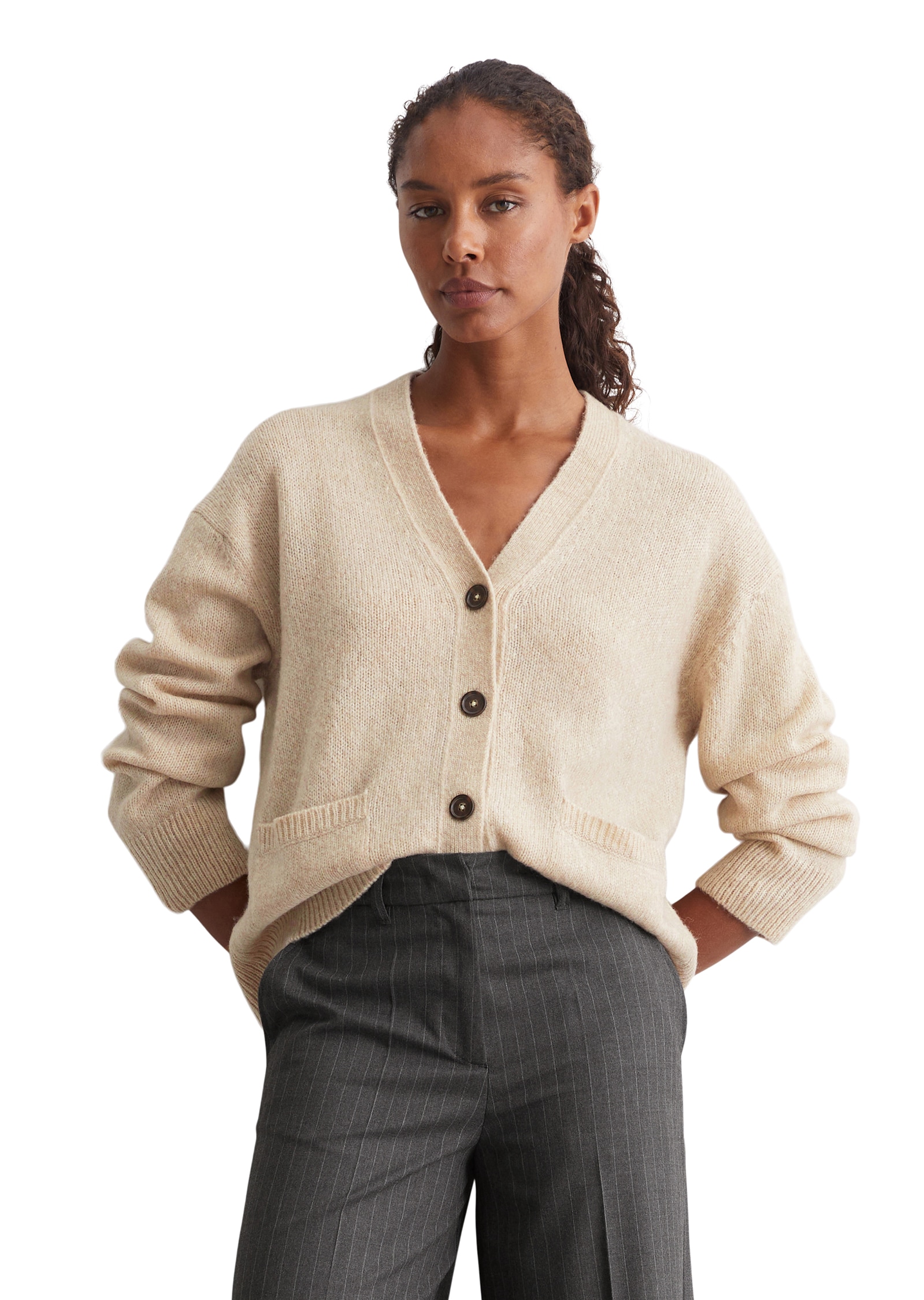 Marc OPolo Strickjacke, V-Neck-Cardigan relaxed