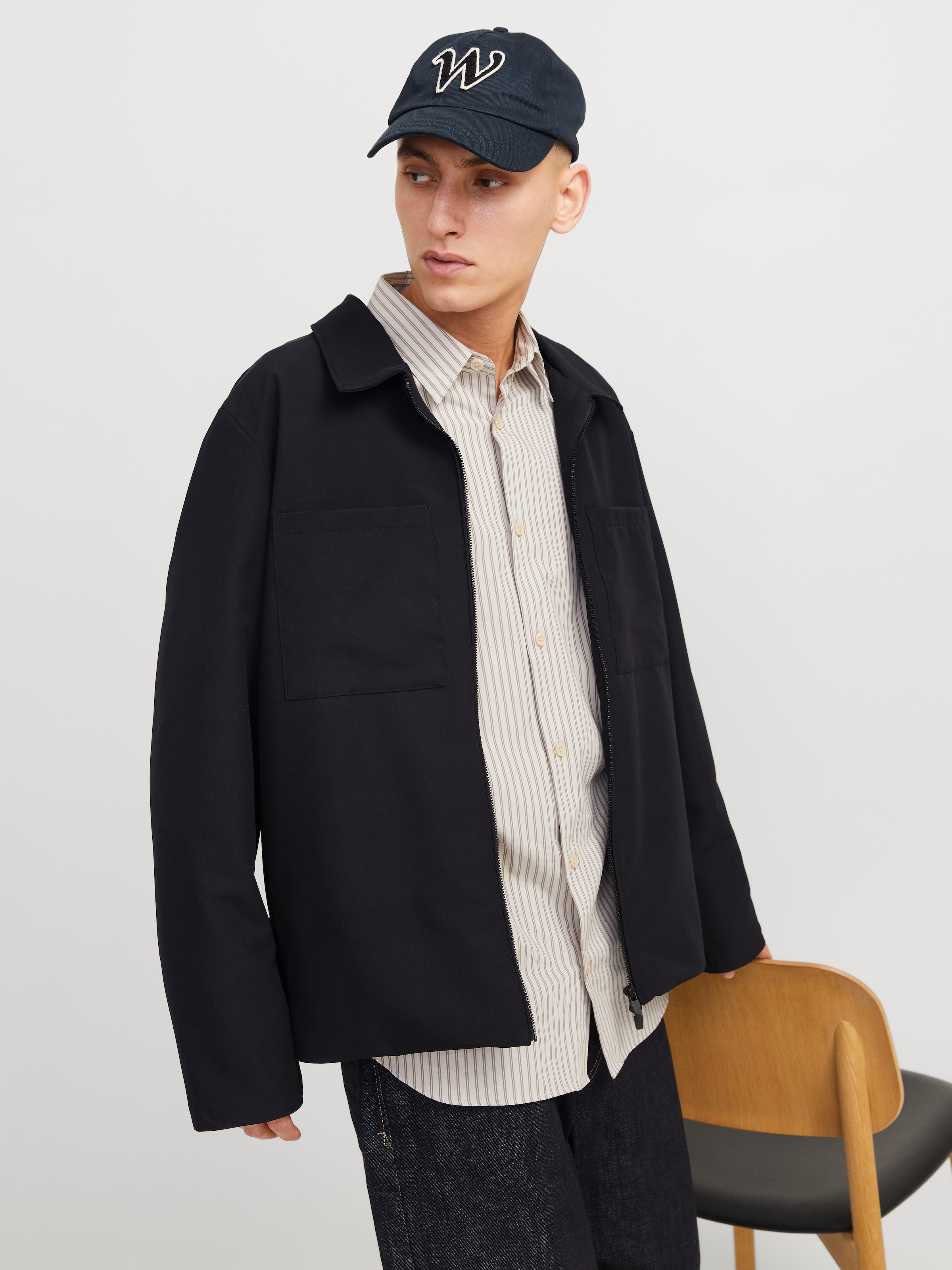Jack & Jones Hemdjacke »JJEPERFECT SHACKET SN«, ohne Kapuze, mit Brusttaschen