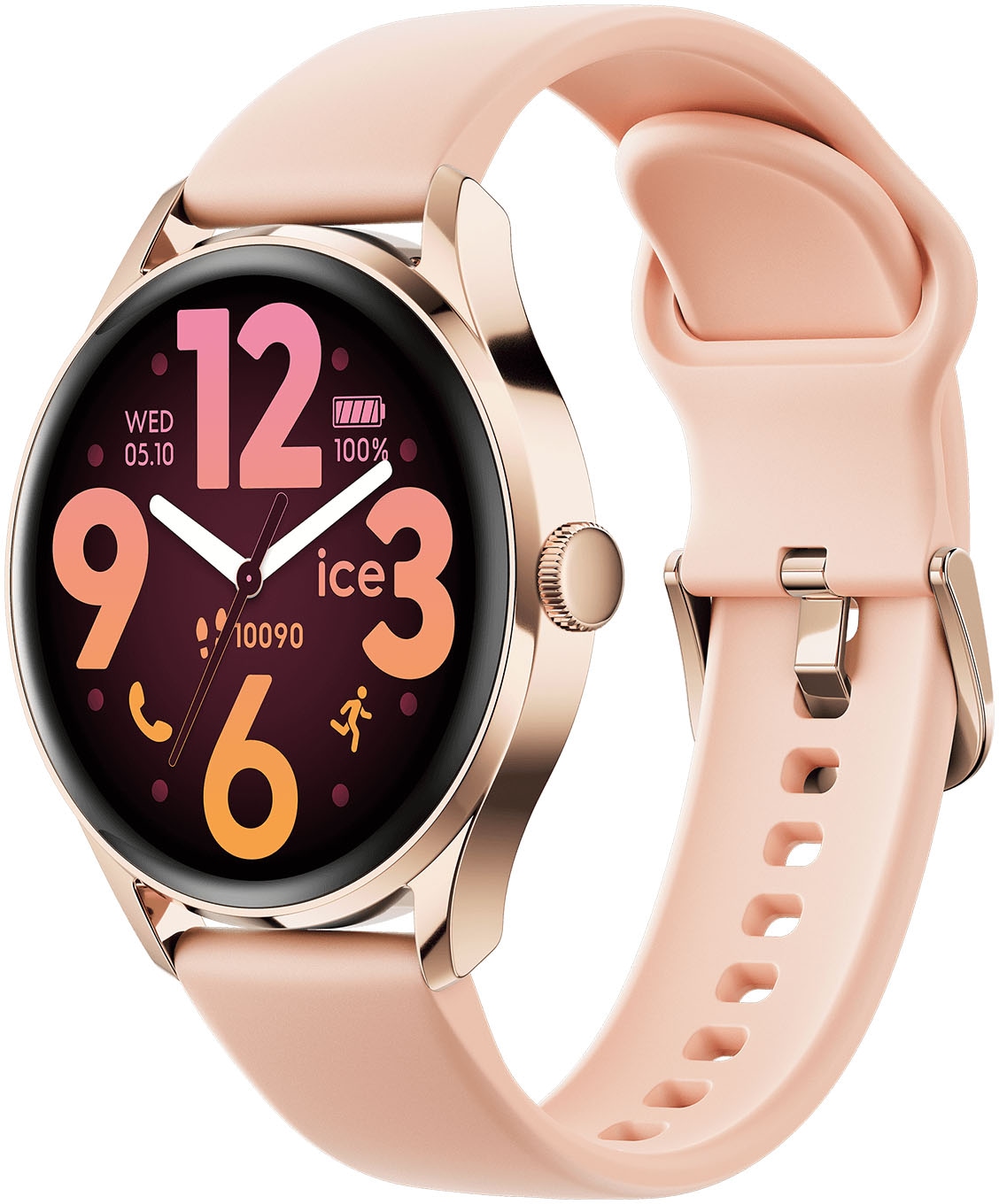 ice-watch Smartwatch »ICE smart 3.0 - 1.2 AMOLED - GPS«, Armbanduhr, Damenuhr, Silikonarmband,Bluetooth,Touch-Display,digital