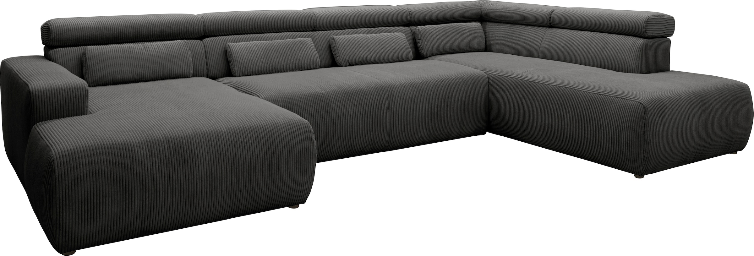 DOMO collection Wohnlandschaft Brandon viele Bezugsarten, incl. Nierenkissen, mit Kopfteilverstellung, wahlweise Sitztiefenverstellung