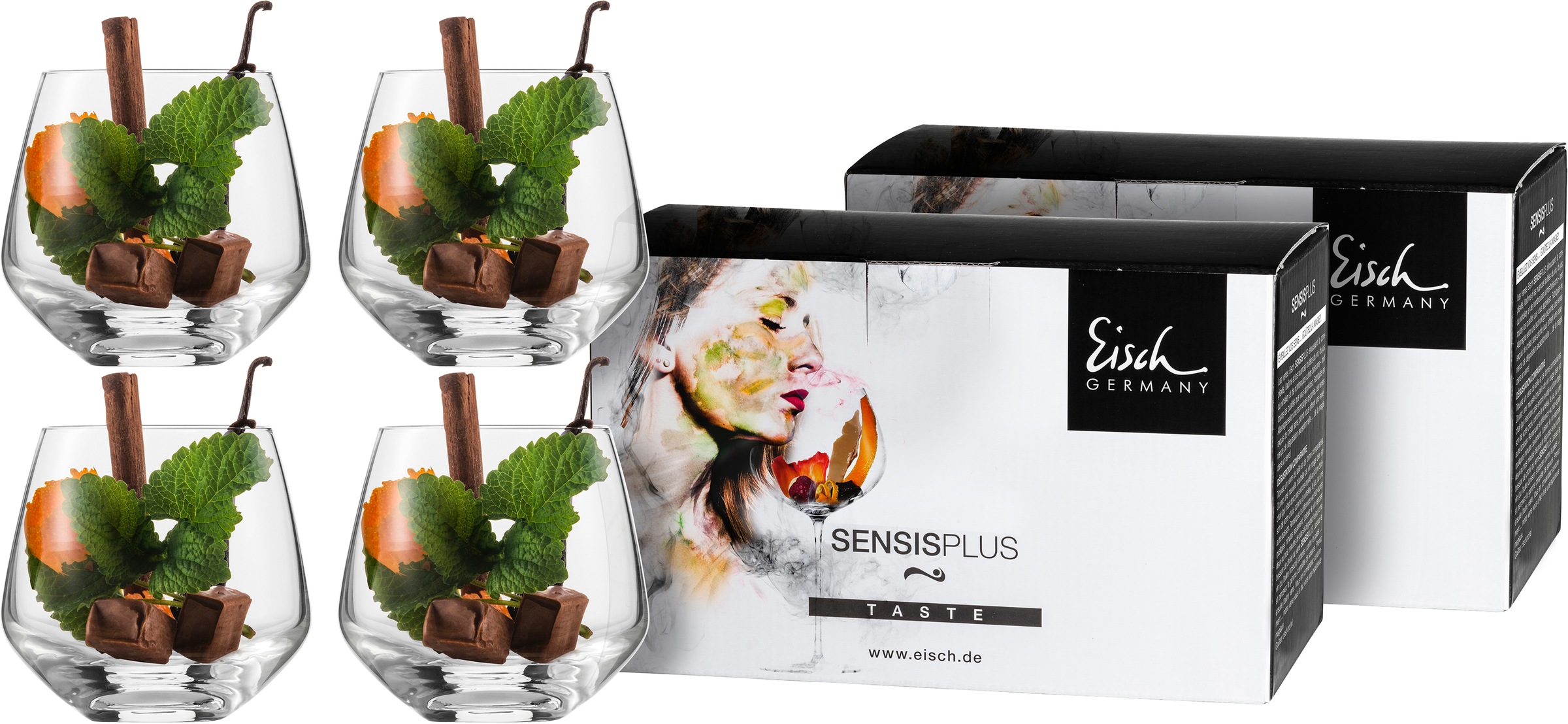 Eisch Germany Whiskyglas »Sky SensisPlus«, (Set, 4 tlg.), bleifrei, 390 ml, 4-teilig