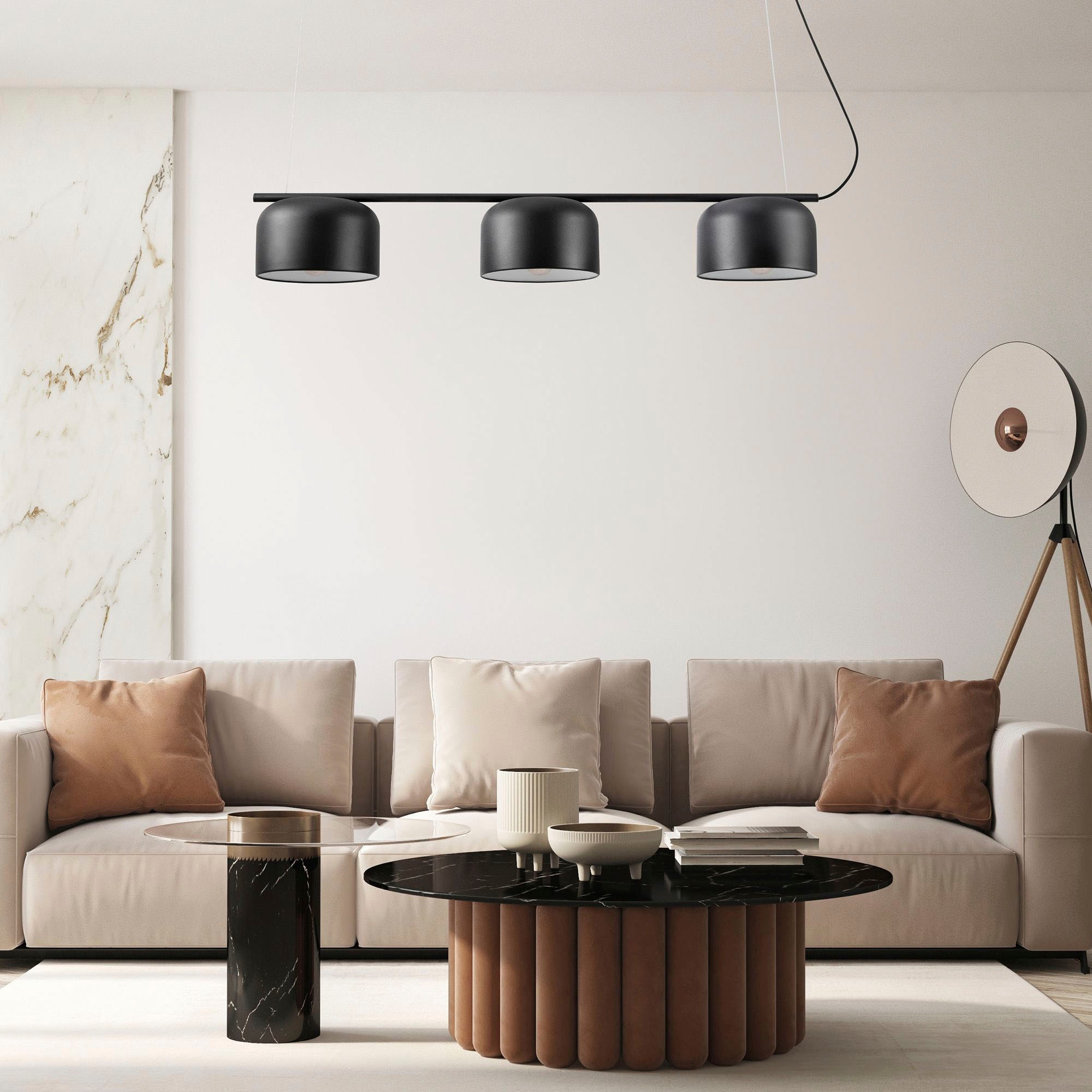 Paco Home Pendelleuchte »BOWL«, 3 flammig, Leuchtmittel E27 | ohne Leuchtmittel