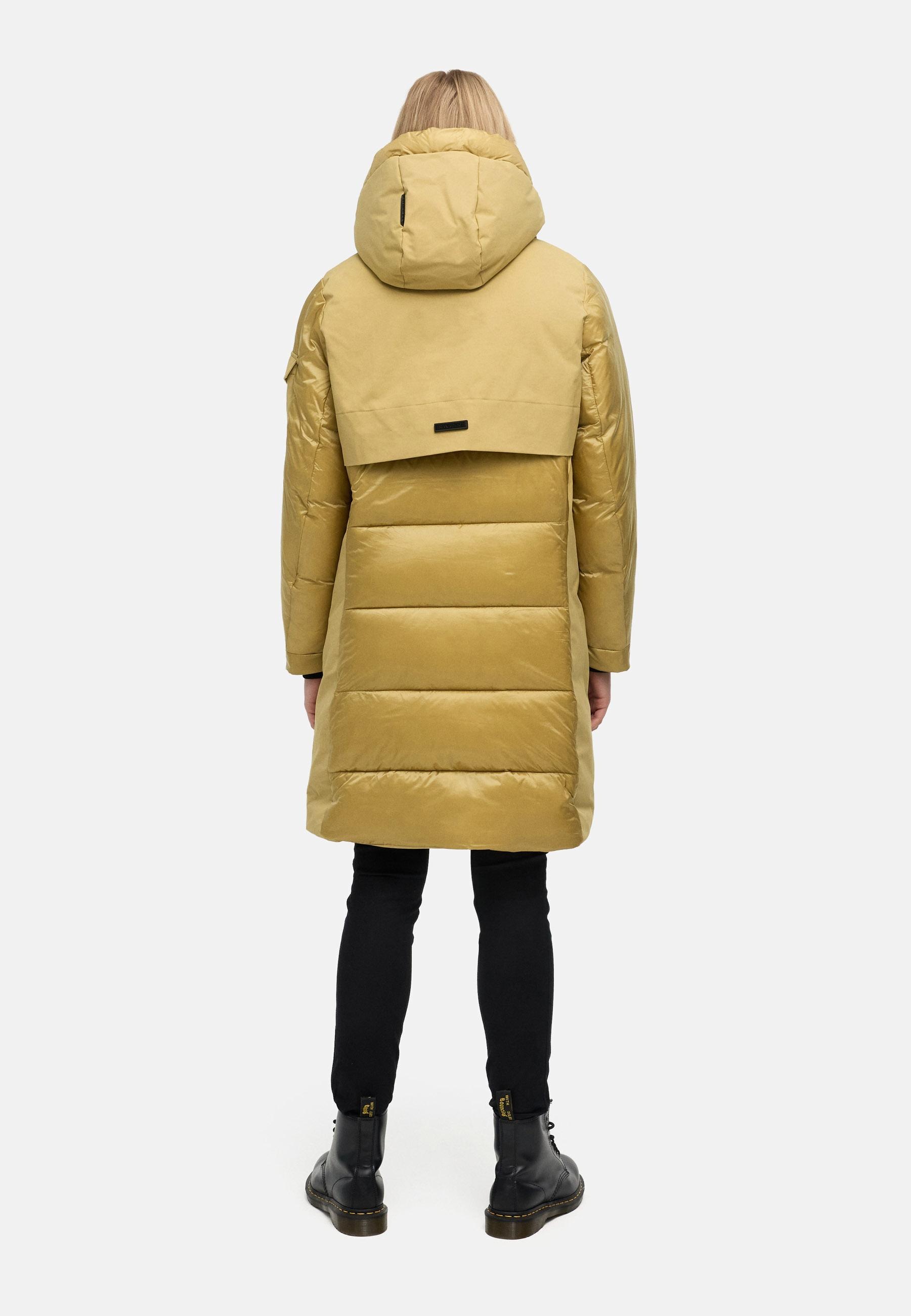 Navahoo Funktionsmantel »Peakstorm 14« Modischer Damen Wintermantel aus Materialmix