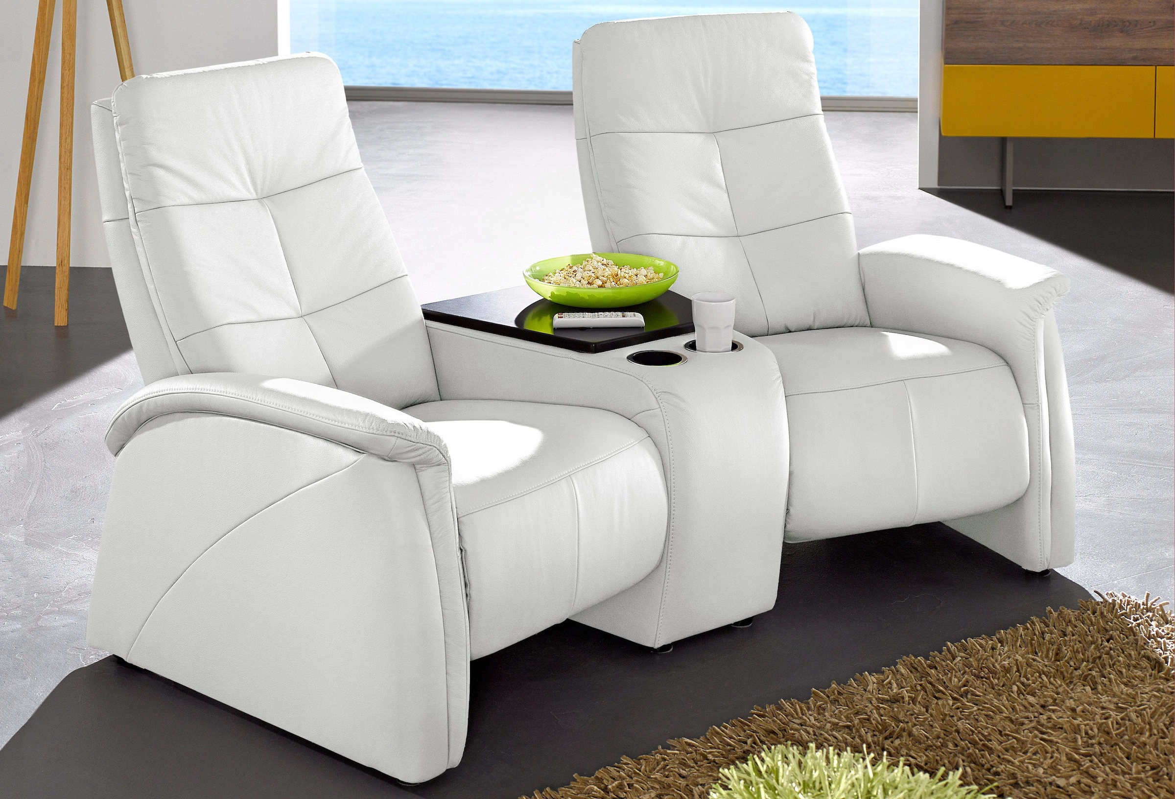 exxpo - sofa fashion 2-Sitzer »Tivoli, Kinosofa, bequem,«, mit Relaxfunktion, integrierter Tischablage und Stauraumfach