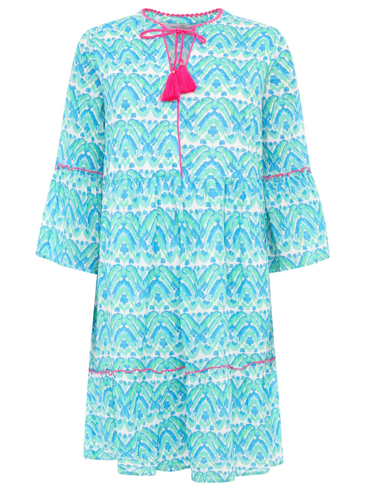 Zwillingsherz Sommerkleid »"Joyful"«, mit Tasseln, Trompeten Ärmeln und Eingriffstaschen