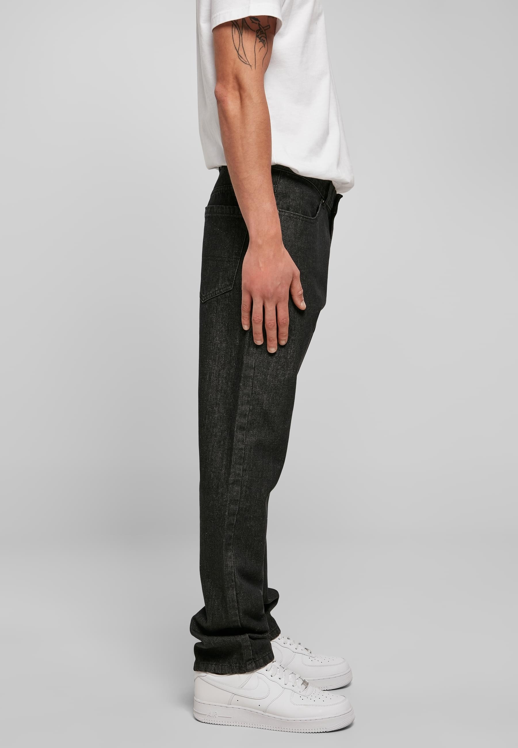 URBAN CLASSICS Bequeme Jeans »Urban Classics Herren Organic Straight Leg Denim«, (1 tlg.)