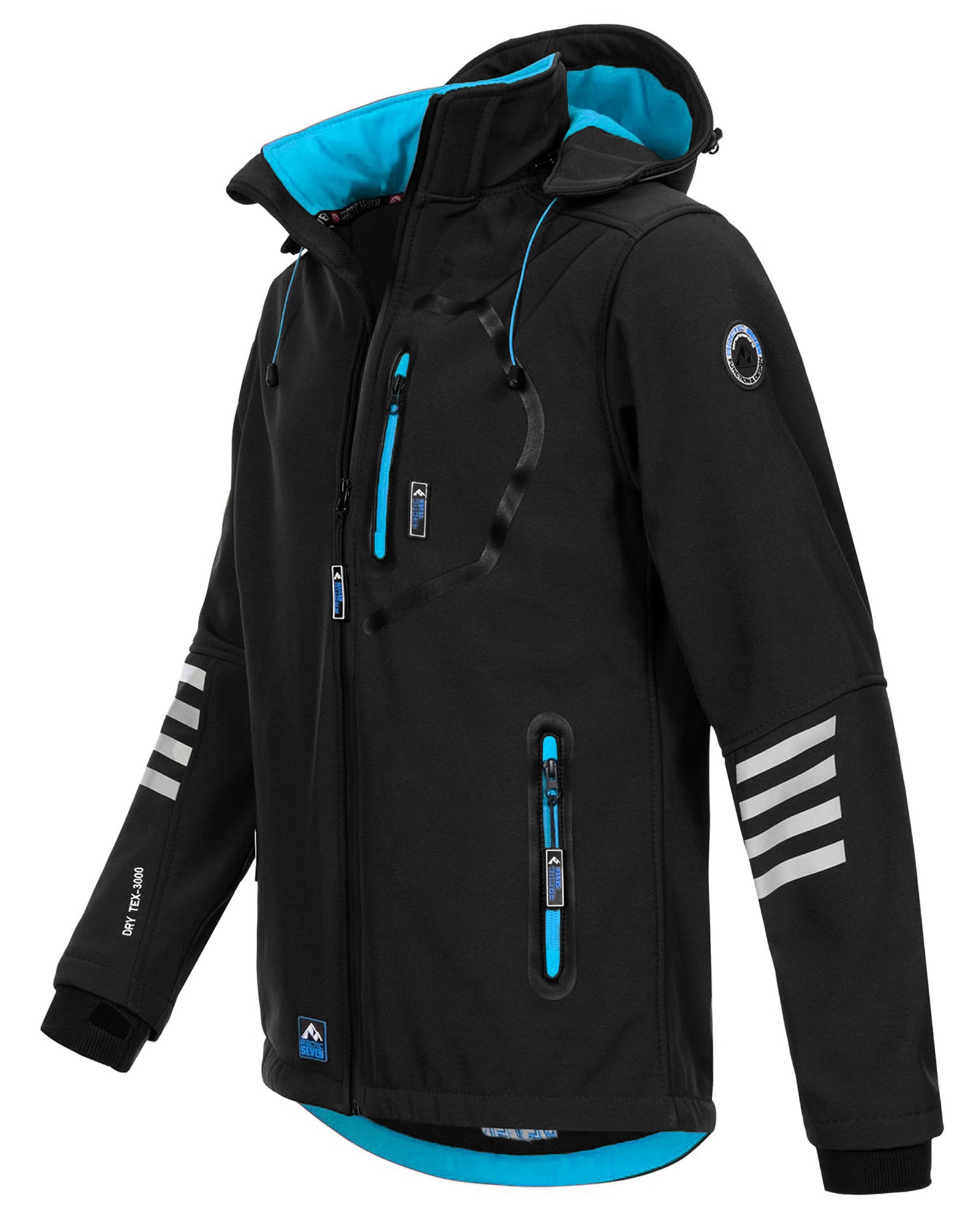 Arctic Seven Softshelljacke »ASColori«, Outdoorjacke mit abnehmbarer Kapuze