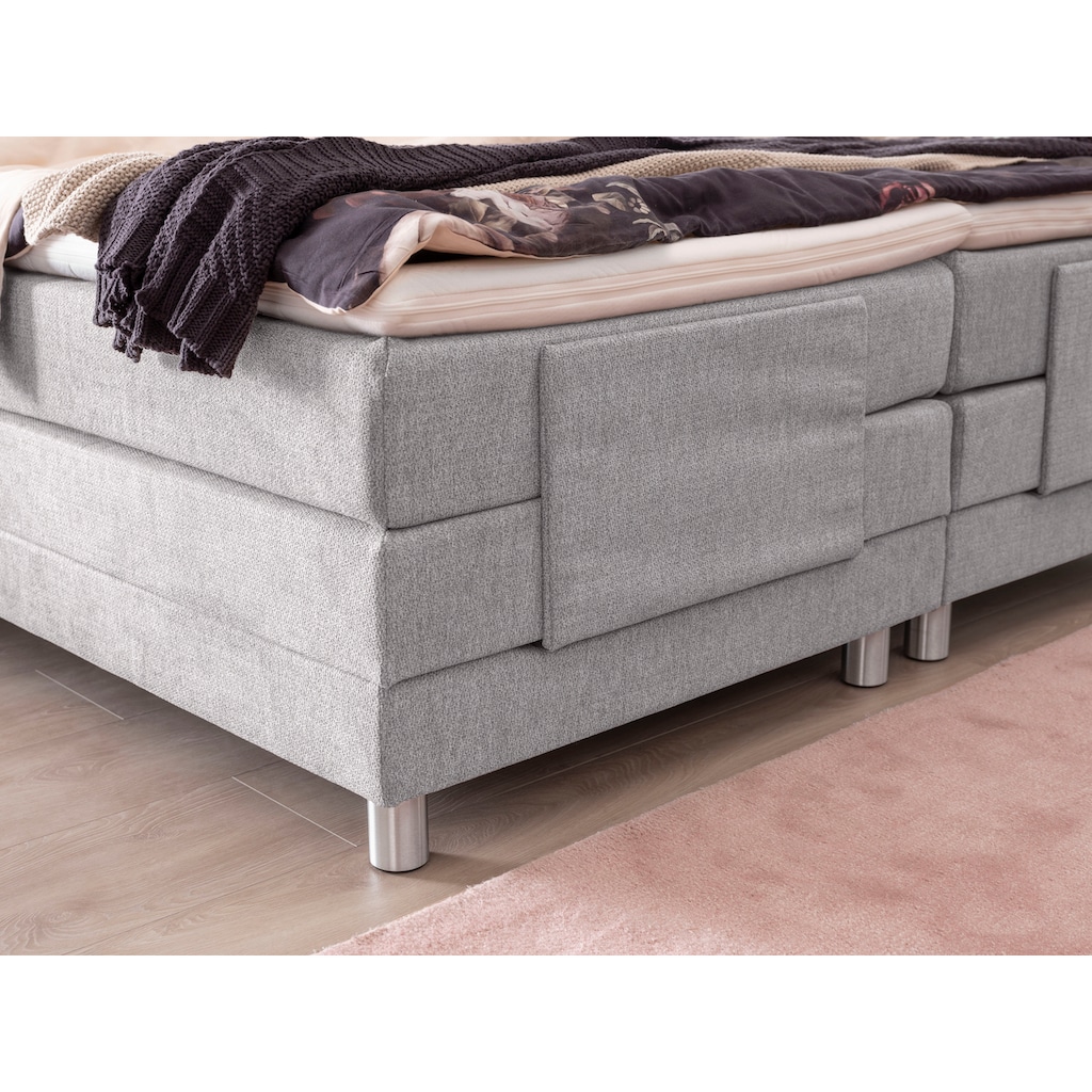 ADA trendline Boxspringbett »Edina«, mit motorischer Verstellung, inklusive Matratzen und Topper