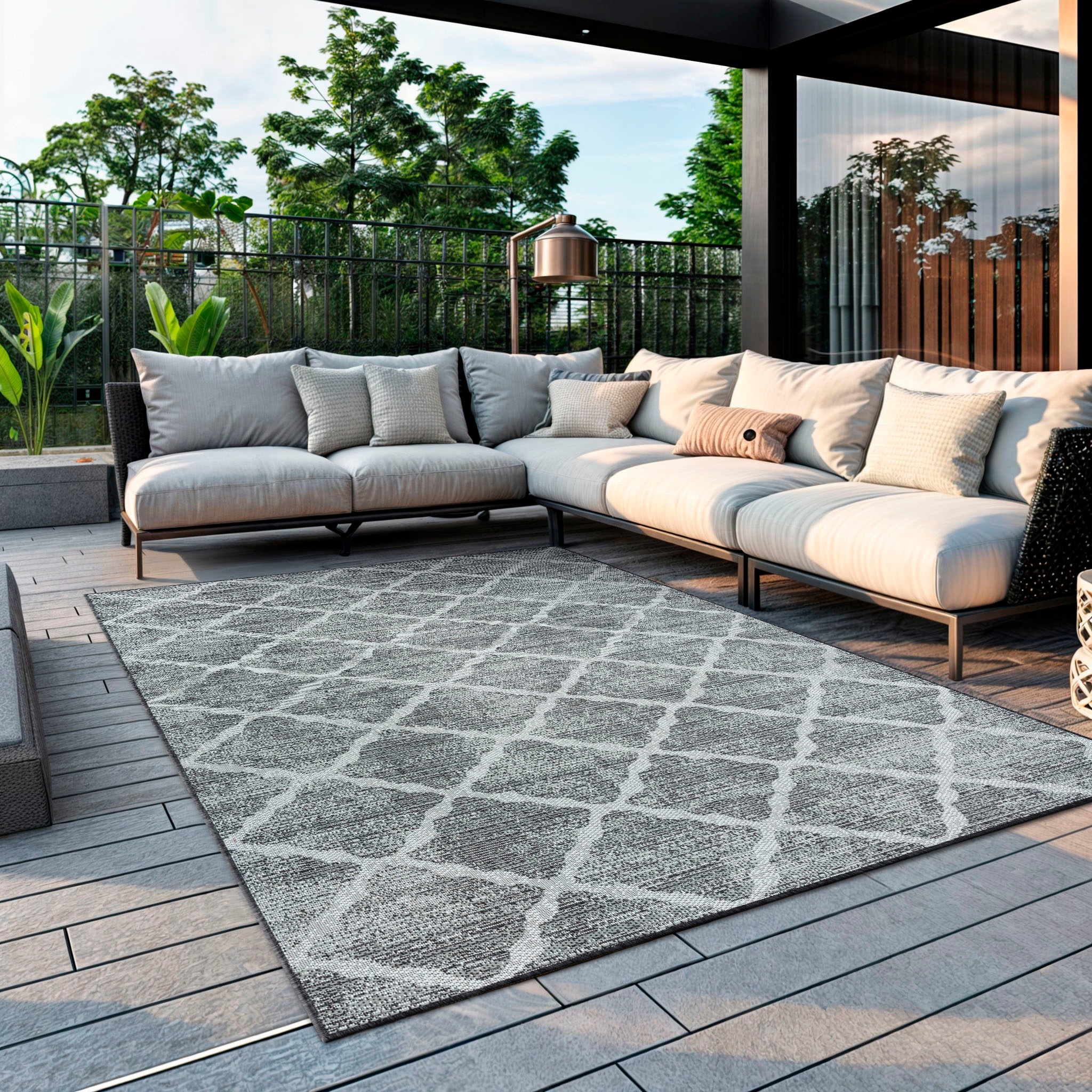 OTTO home Teppich "Veyla, LAGERRÄUMUNG" rechteckig 8 mm Höhe Rauten Muster, günstig online kaufen