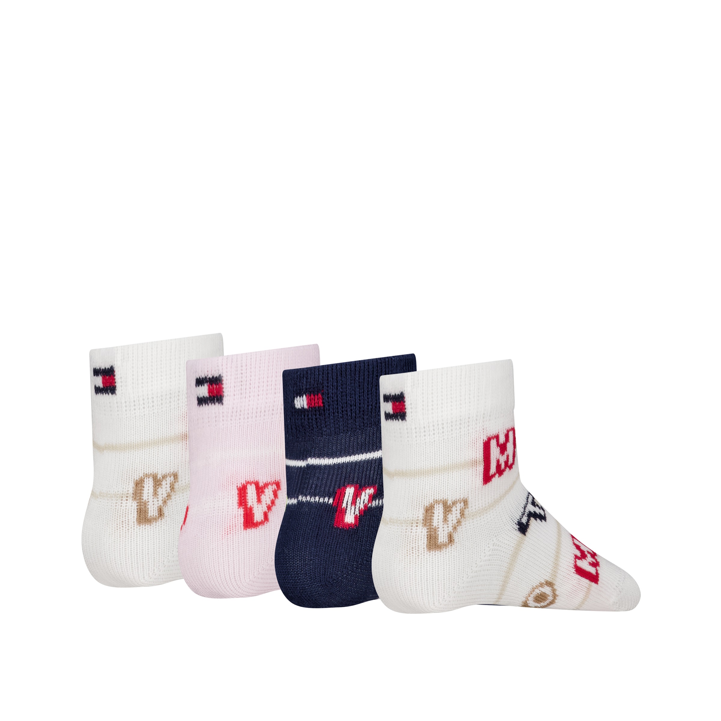 Tommy Hilfiger Socken »TH BABY SOCK 4P BRETON LETTERS ECOM« 4 Paar, 