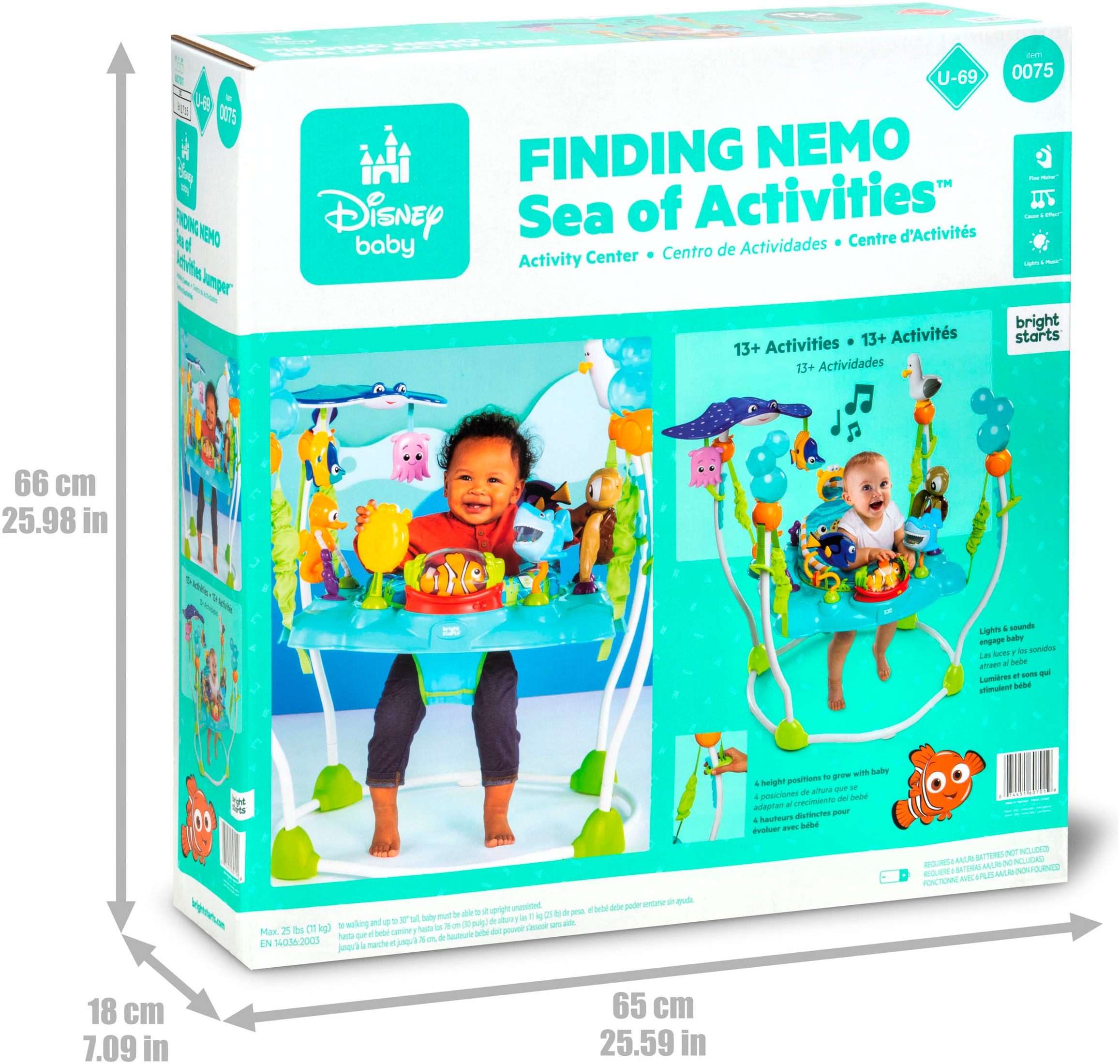 Bright Starts Spielcenter »Finding Nemo Sea of Activities Jumper«, mit Licht- und Soundeffekt
