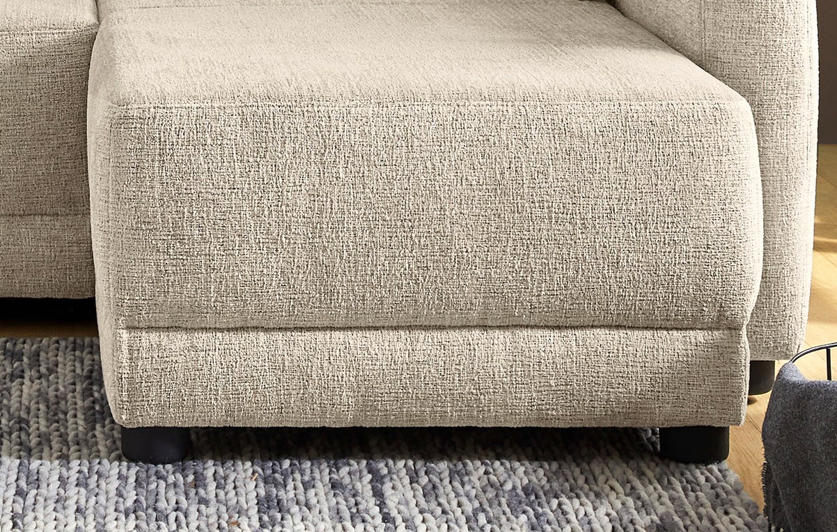 Jockenhöfer Gruppe Ecksofa »Venezia, inklusive Bettfunktion und Bettkasten« Ottomane links oder rechts montierbar, inkl. Rücken- und Zierkissen