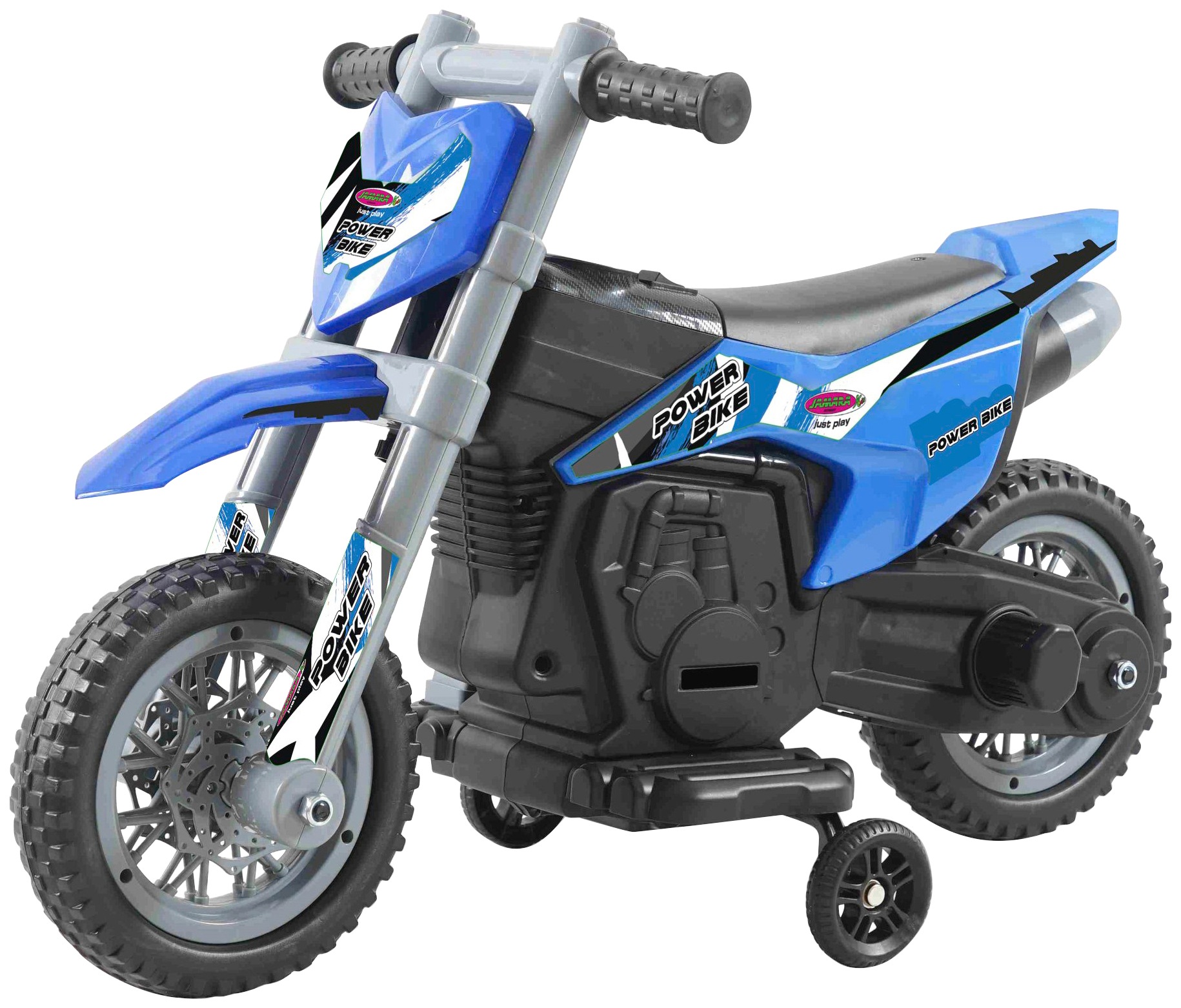 JAMARA Kinder Elektro-Kindermotorrad "Power Bike", blau, B:36cm H:54cm T:83cm, Elektro-Kinderfahrzeuge