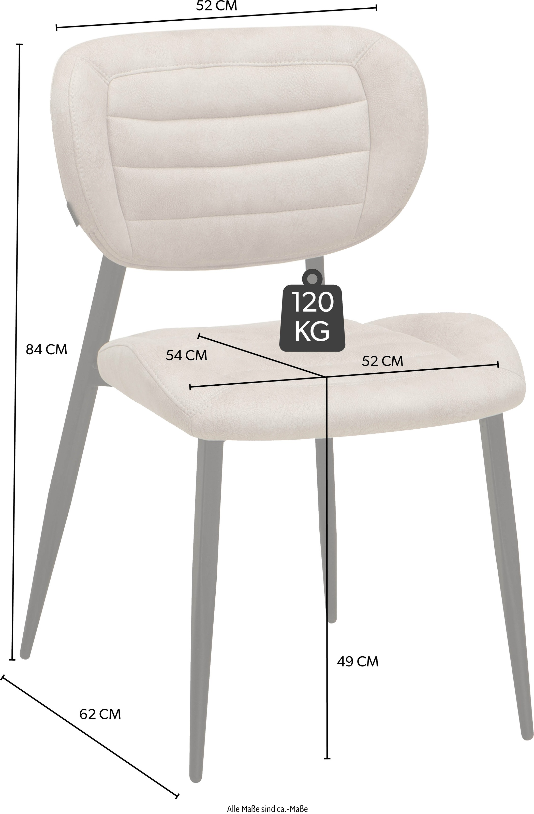 OMG Design Esszimmerstuhl »Rikki«, (Set), 2 St., Stoff, bequemer Polsterstuhl in modernen Farben