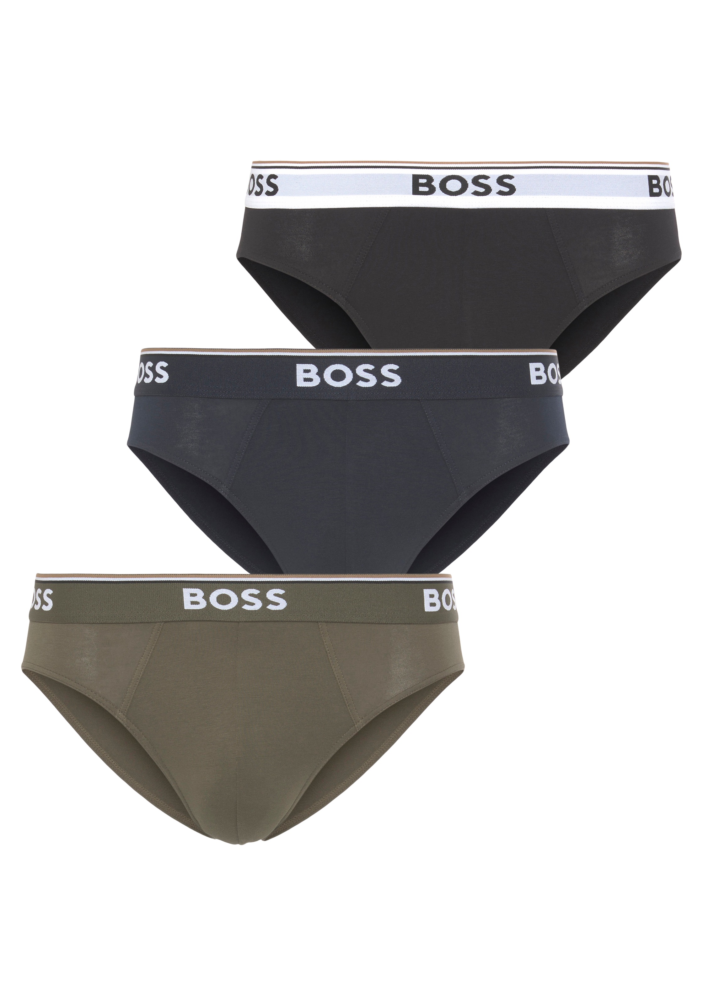 BOSS Slip "Brief 3P Power", (Packung, 3er), mit Logoschriftzug am Bund