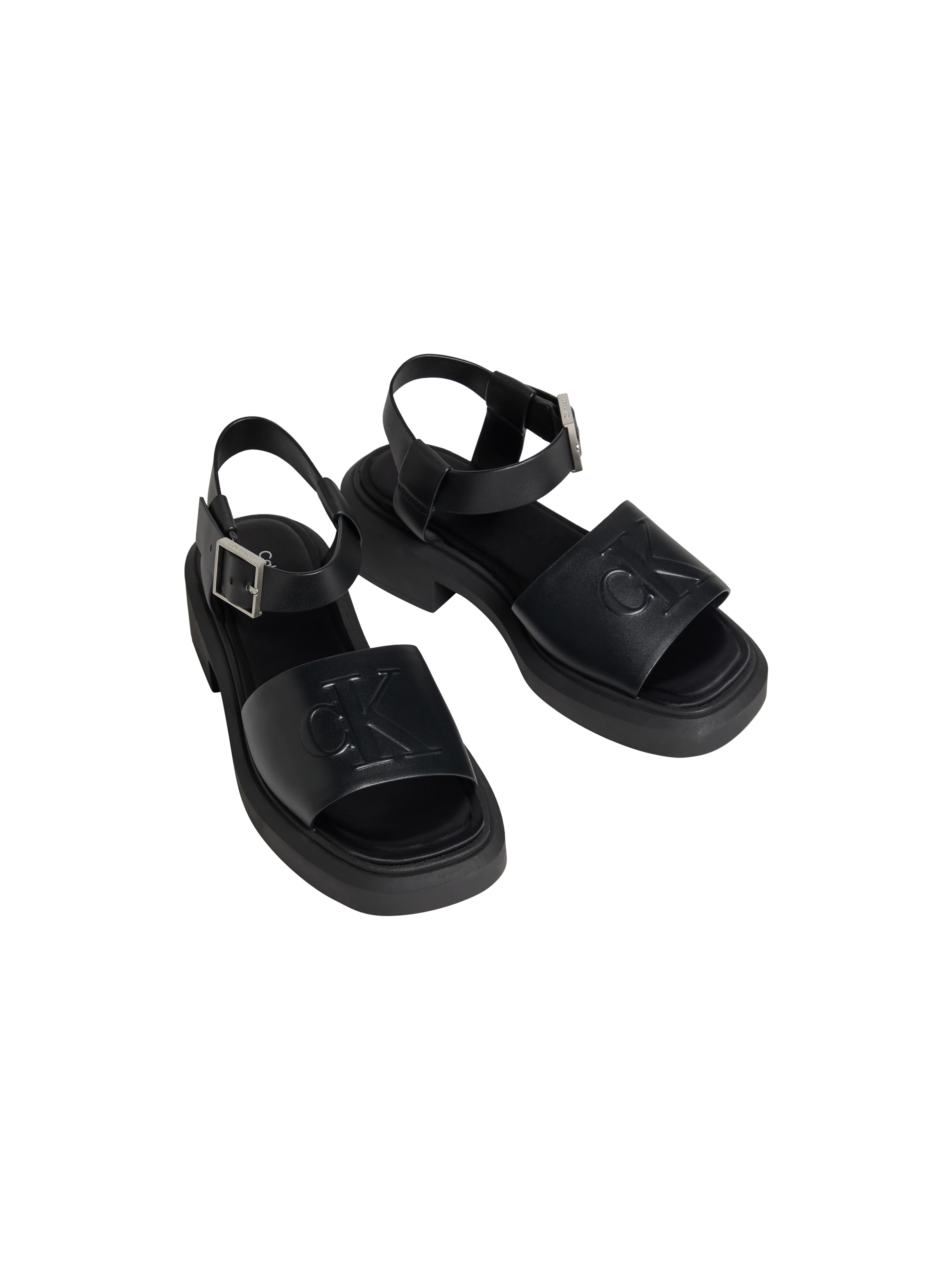 Calvin Klein Plateausandaletten "CHUNKY SANDAL LTH MG" Sommerschuh, Sandale, Blockabsatz, mit Schnallenverschluss