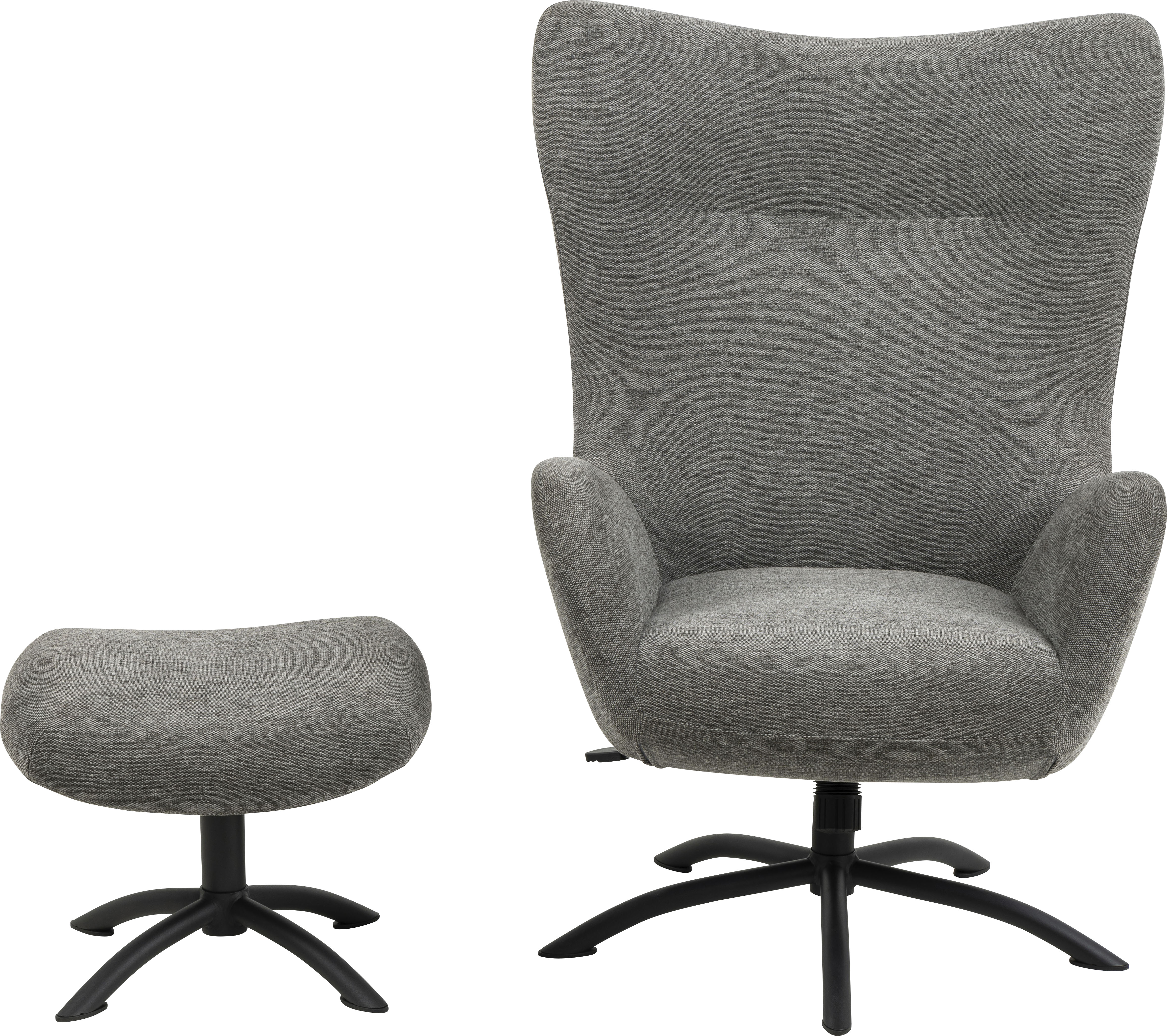 Thumbnail - ACTONA GROUP Loungesessel "Tina" 2 Stk. tlg. mit Fußhocker, Dreh- und Kippfunktion für besonders bequemes Sitzen