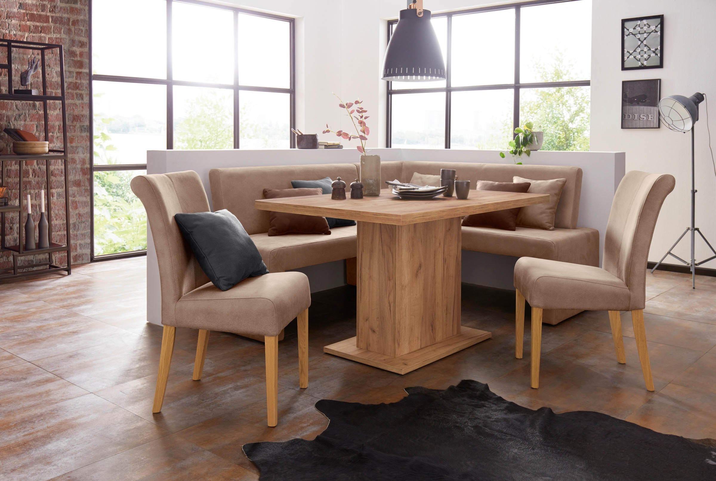 Home affaire 4-Fußstuhl "Barcelona" (Set) 2 Stk.Stuhlbeine aus Massivholz, günstig online kaufen