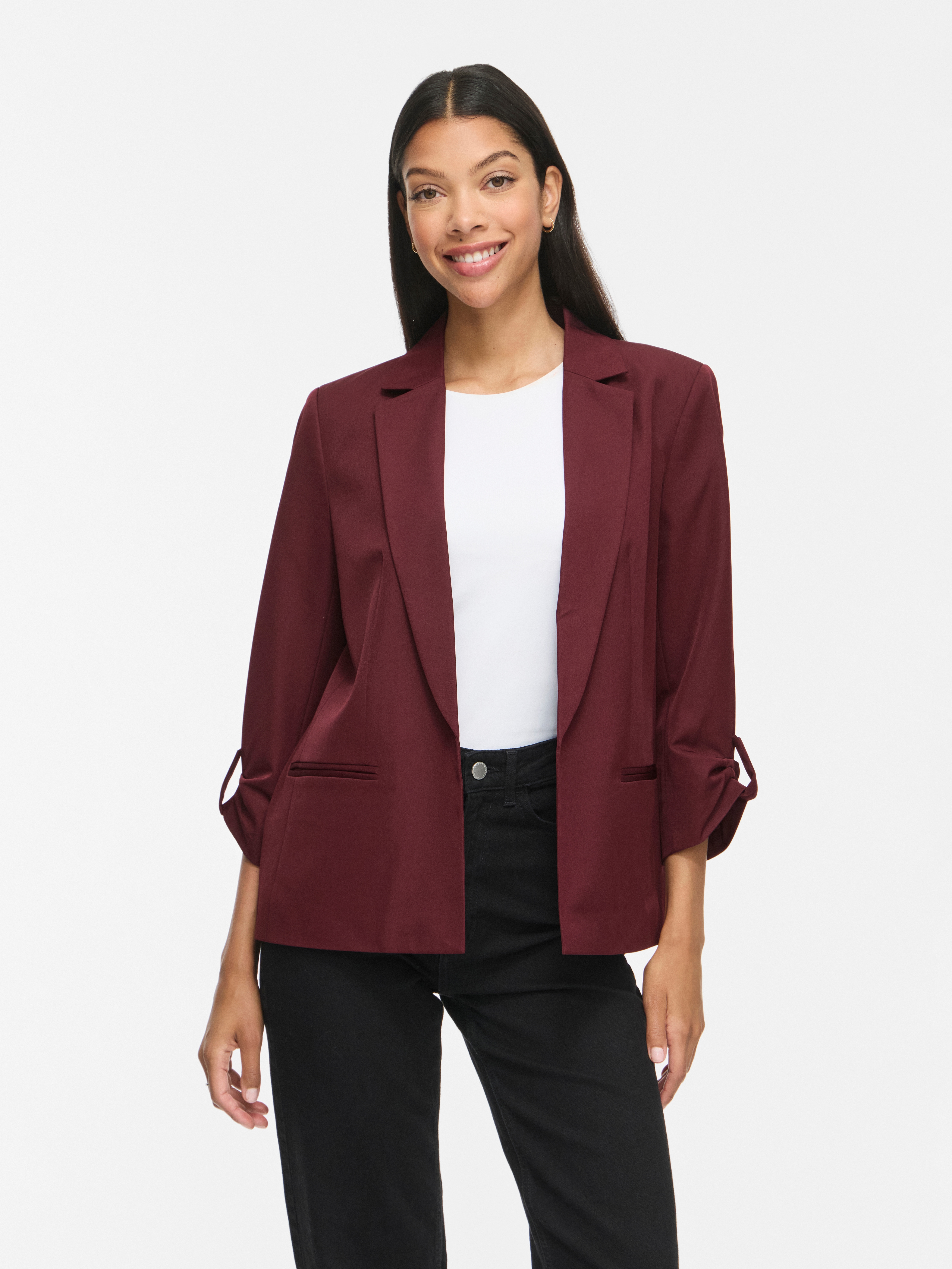 Vila Kurzblazer "VINICE 3/4 LOOSE BLAZER - NOOS" Materialmix