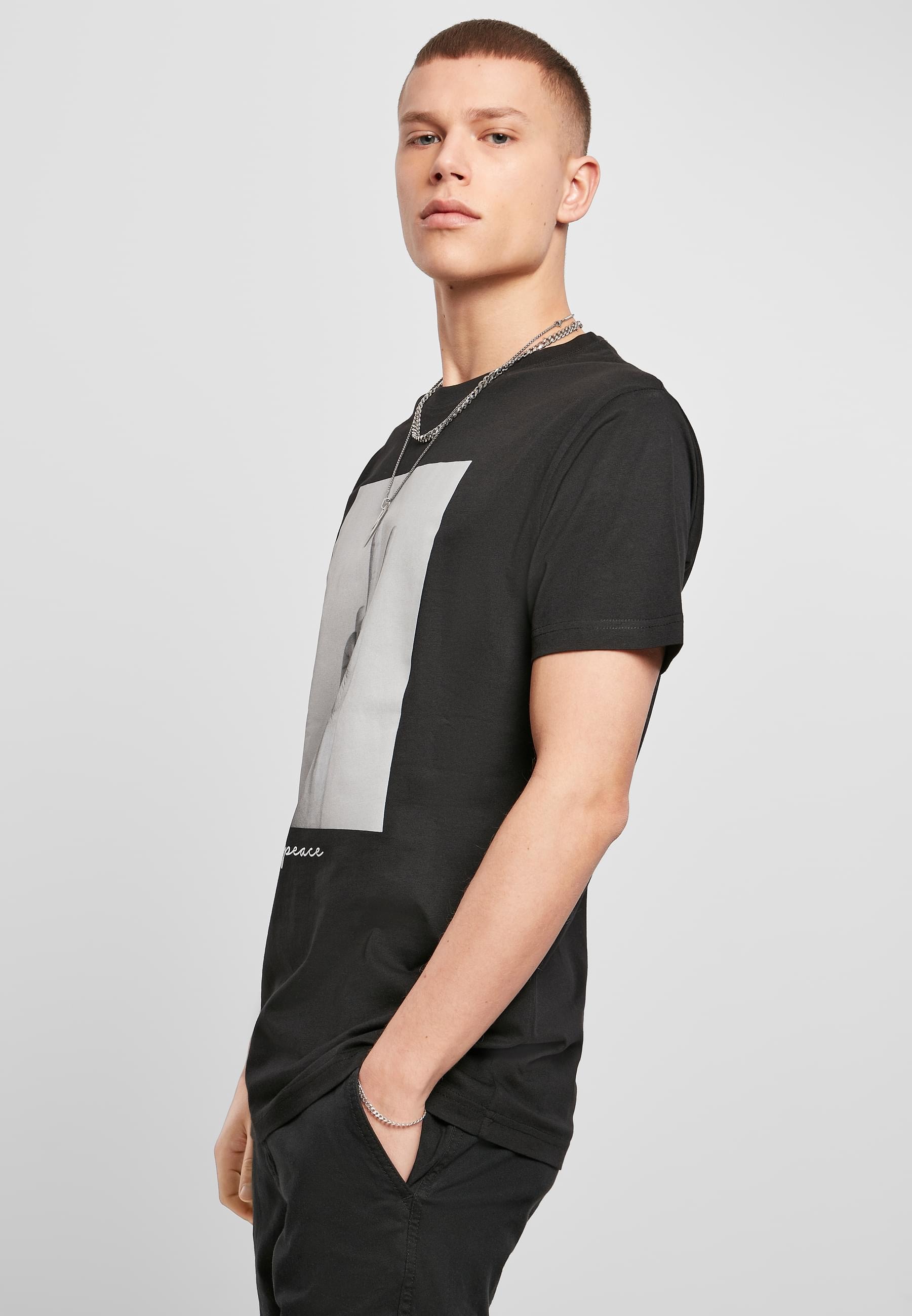 MisterTee T-Shirt »MisterTee Herren Peace Sign Tee«, (1 tlg.)