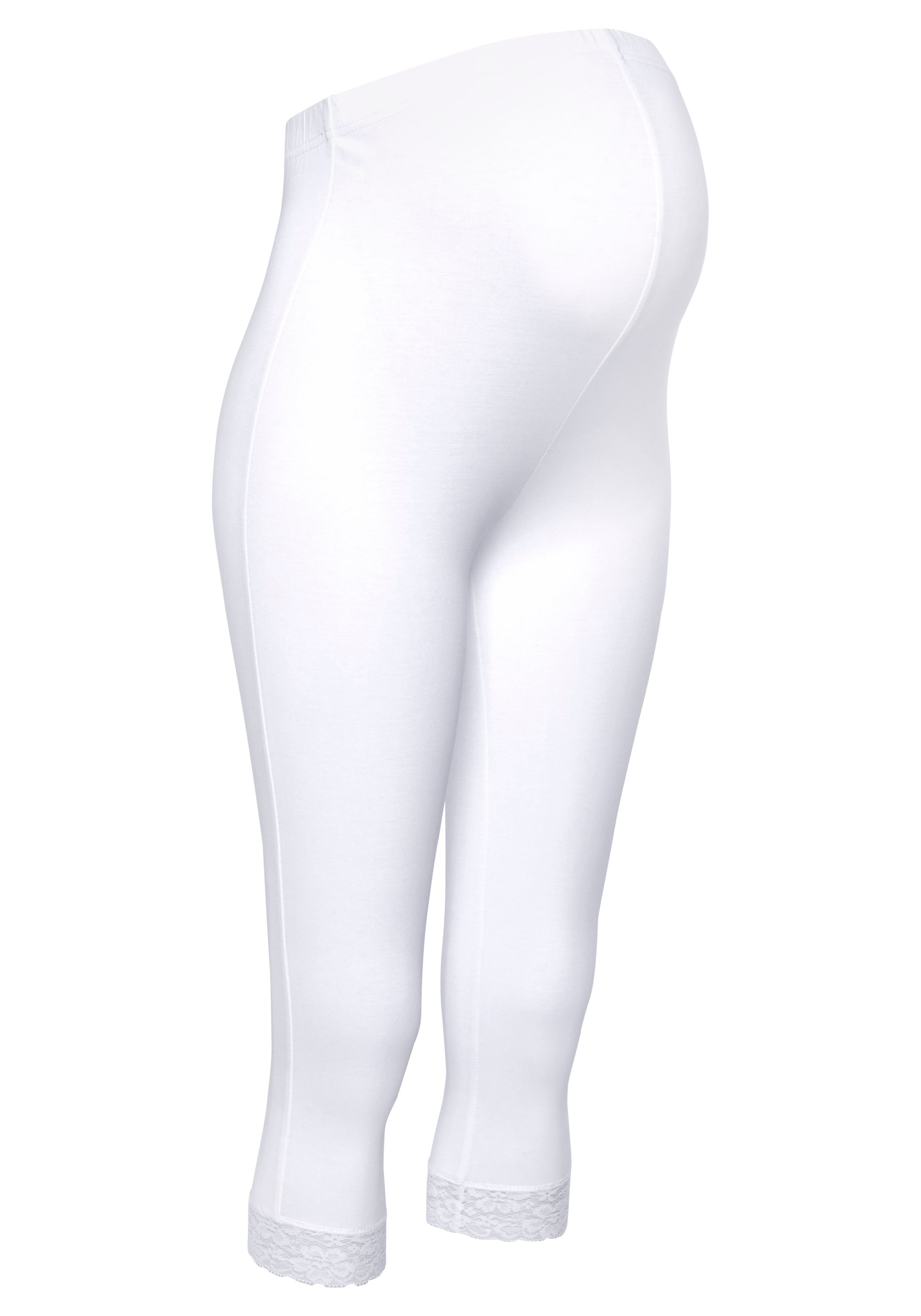 Neun Monate Caprileggings »Capri Lace« mit Spitzensaum SV8577