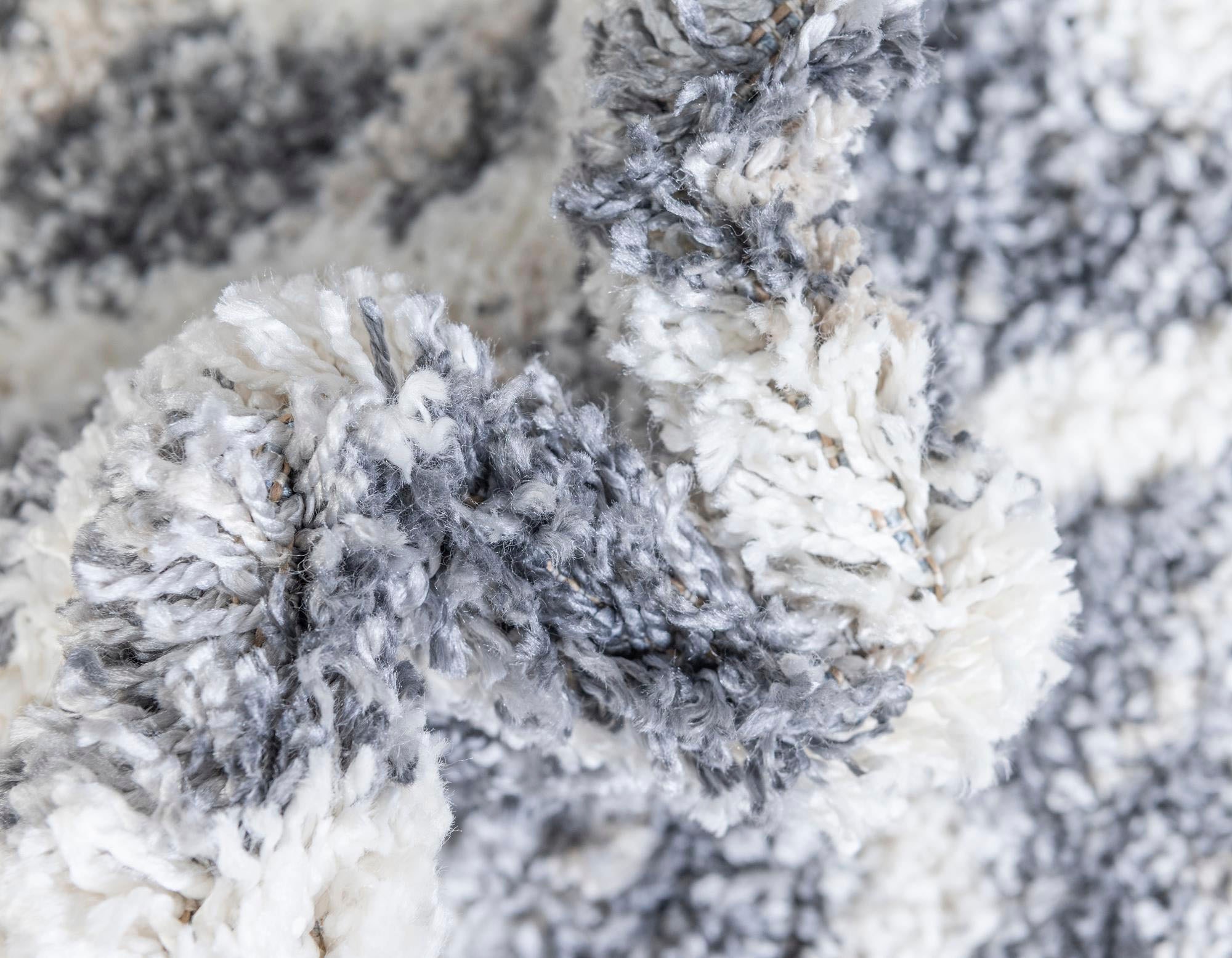 Myflair Möbel & Accessoires Hochflor-Teppich »Top Shag Lagerräumung«, rechteckig, 32 mm Höhe, gewebt, Rauten Design, melierte Optik, weich & kuschelig, mit Fransen