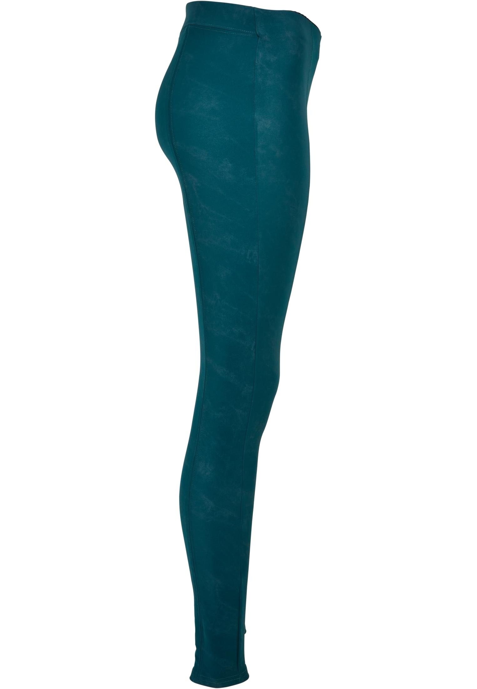 Leggings URBAN CLASSICS "Urban Classics Damen Ladies Washed Faux Leather Pants", Damen, Gr. 5XL, US-Größen, jasper, 85% Polyester, 15% Elasthan, unifarben, slim fit, Hosen Leggings 3