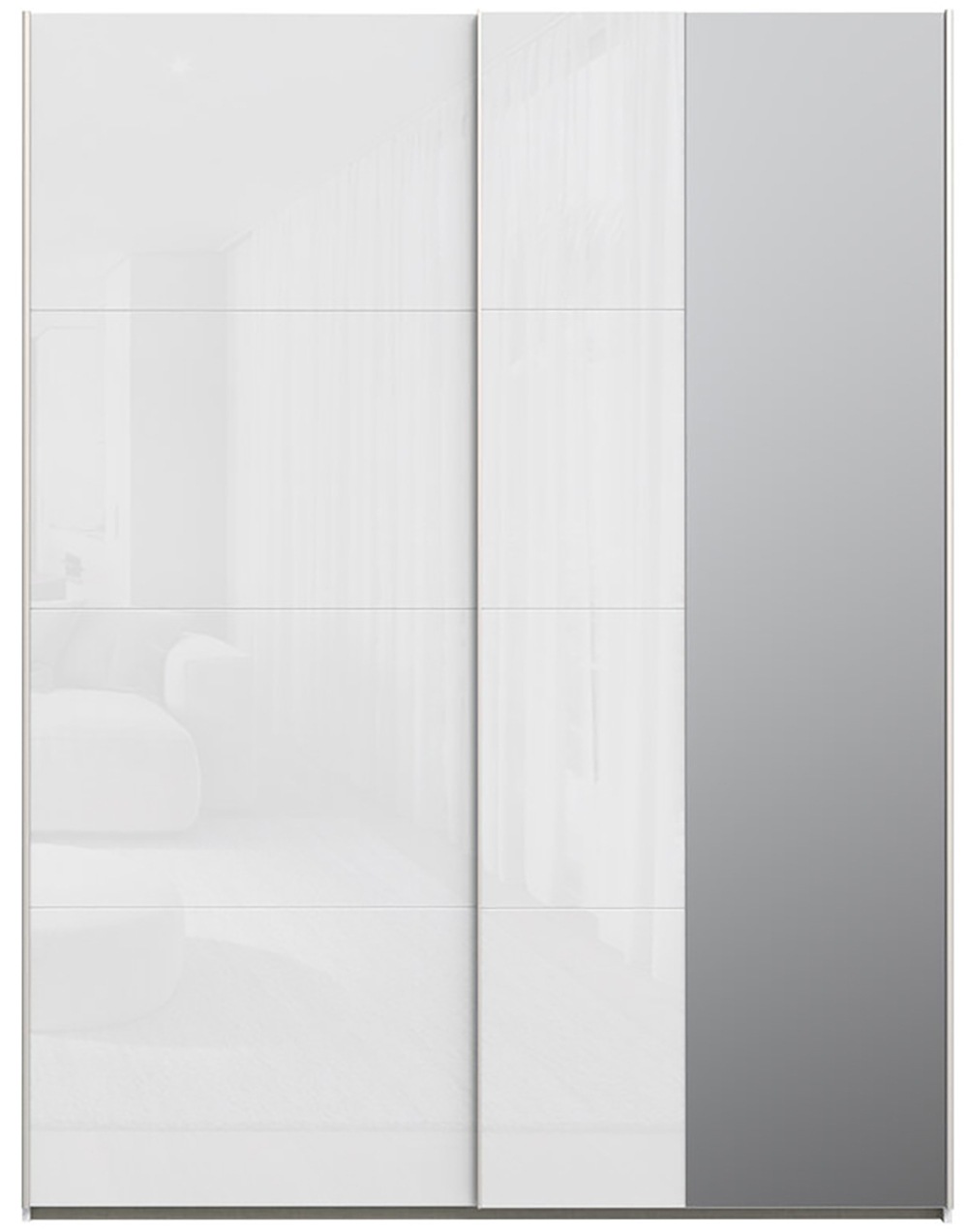 FORTE Schwebetürenschrank, Höhe 2,35 mtr, stehende Montage, Spiegel günstig online kaufen