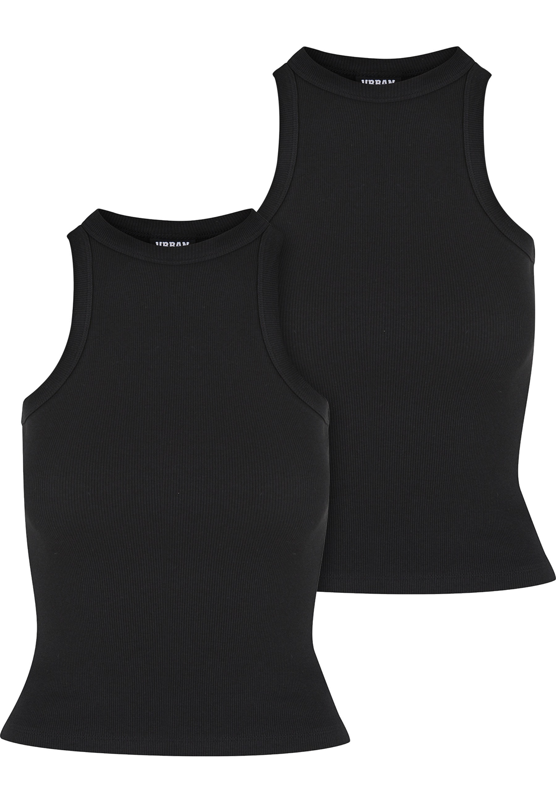 URBAN CLASSICS Tanktop "Urban Classics Ladies Racer Back Rib Top 2-Pack" günstig online kaufen