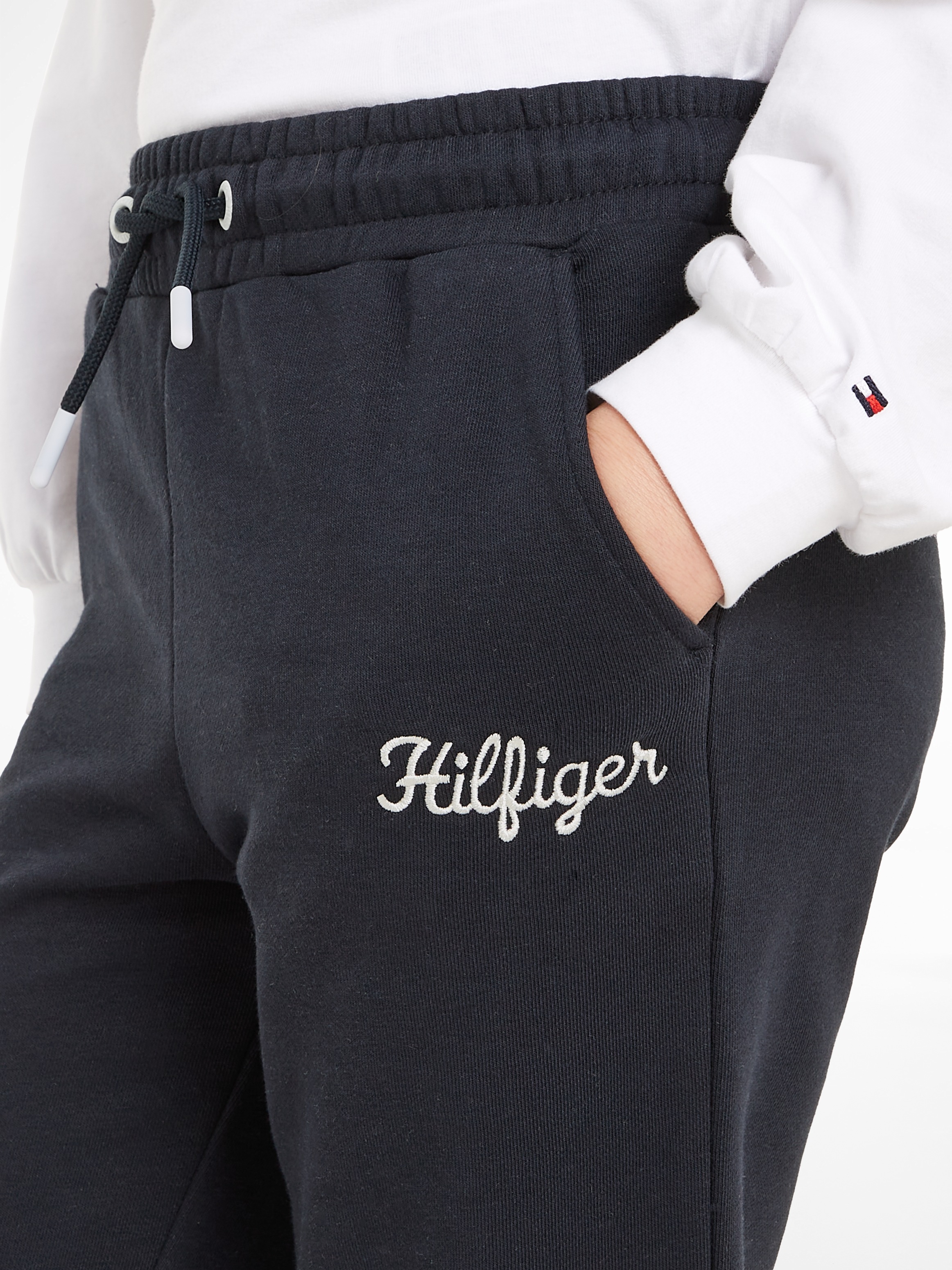 Tommy Hilfiger Sweathose »HILFIGER NY EMB TERRY SWEATPANT«, Kinder bis 16 Jahre mit Logostickerei