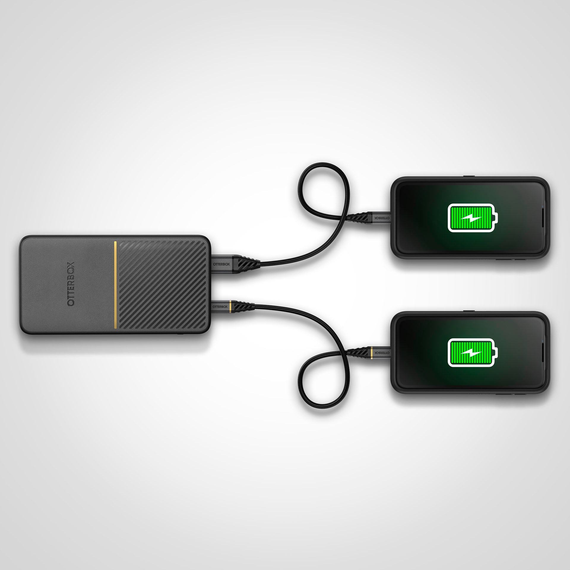 Otterbox Powerbank »Power Bank, schnelles Laden, 10000 mAh externer Akku mit USB-A USB-C«, 10000 mAh, Status LED, schlankes, sturzgeschütztes robustes Design
