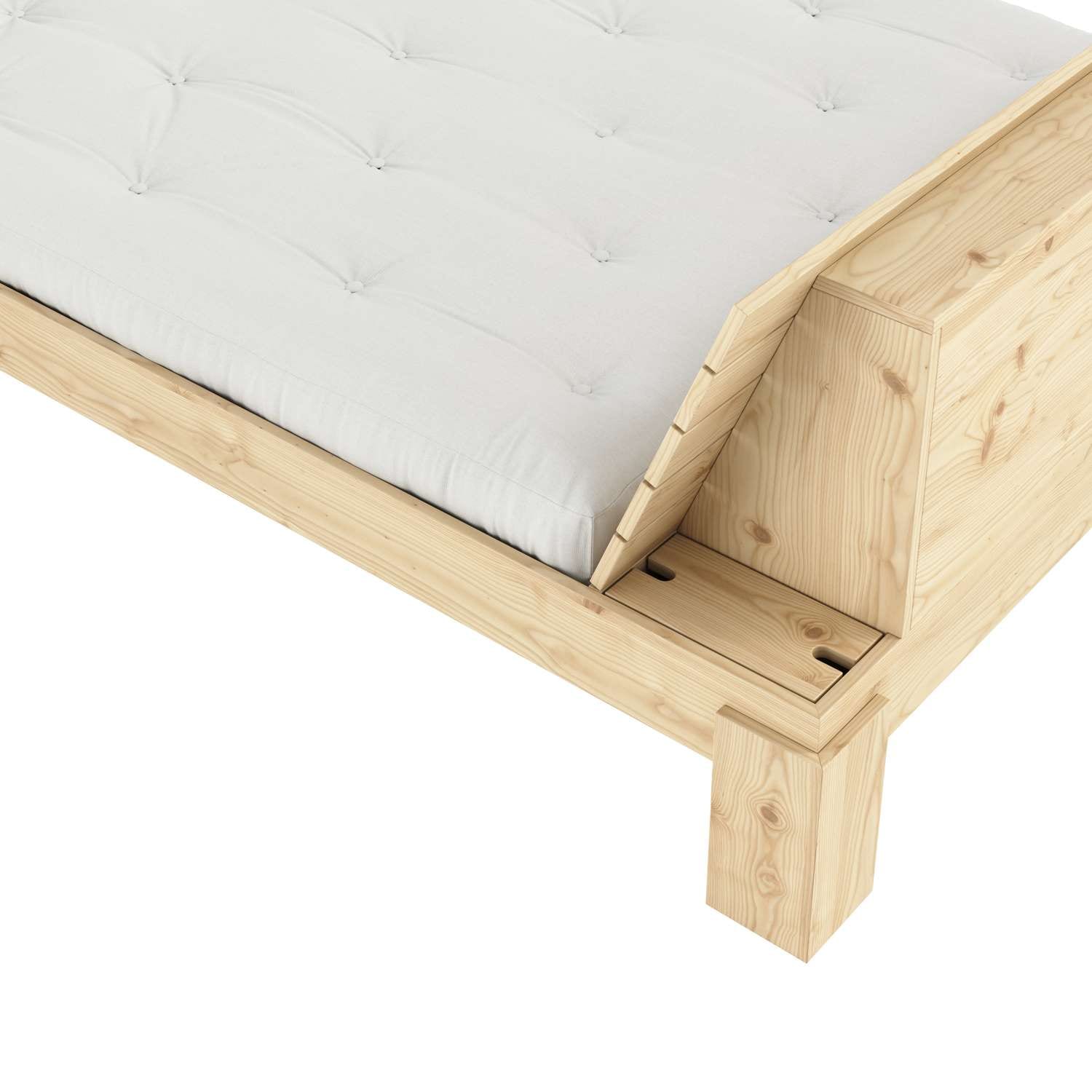 Karup Design Stauraumbett »Layers Bed Headboard, Bettgestell mit Stauraumkopfteil, mehrere Größen«, inkl. Lattenrost, excl. Matratze, FSC®-zertifiziertes Massivholz