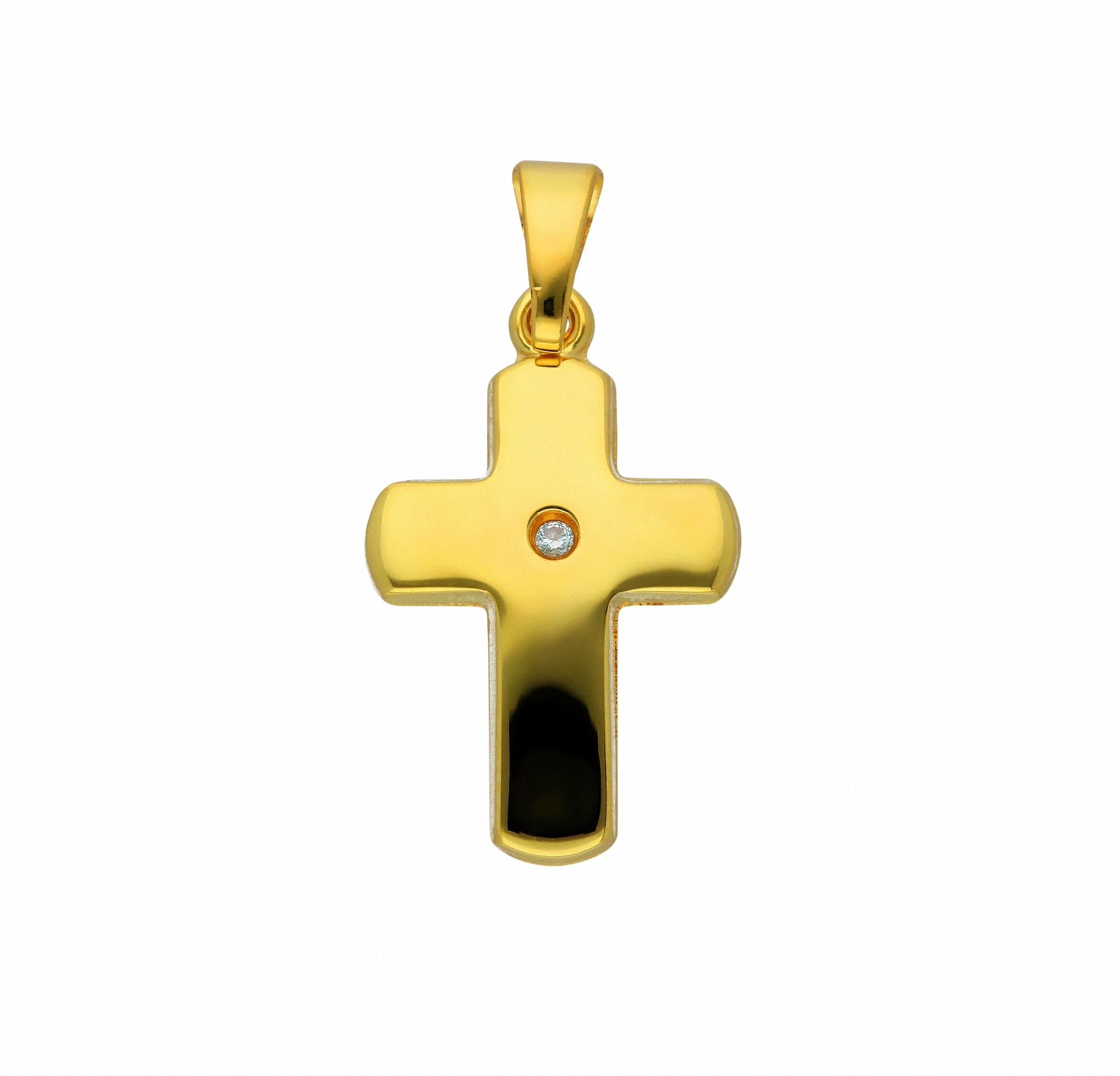 Gold mit Anhänger Adelia´s Schmuckset Diamant«, mit bestellen Kreuz Kette BAUR mit »585 Anhänger Set | Halskette online -
