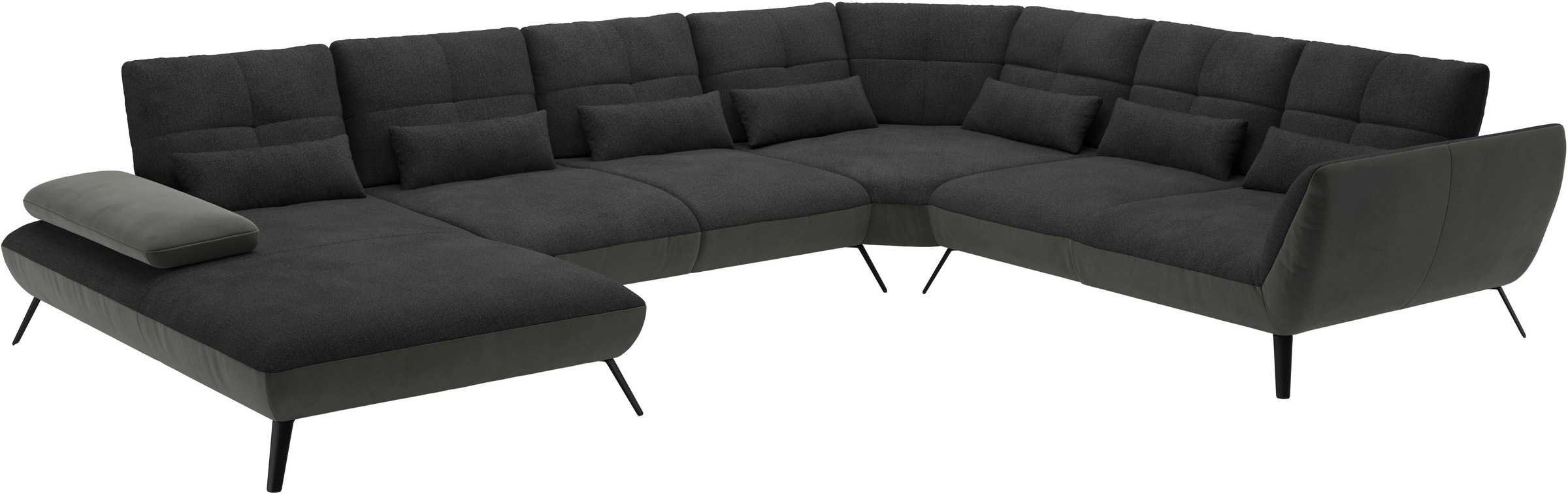 Places of Style Wohnlandschaft »Mikado U-Form«, inkl. Sitztiefenverstellung und Armteilverstellung
