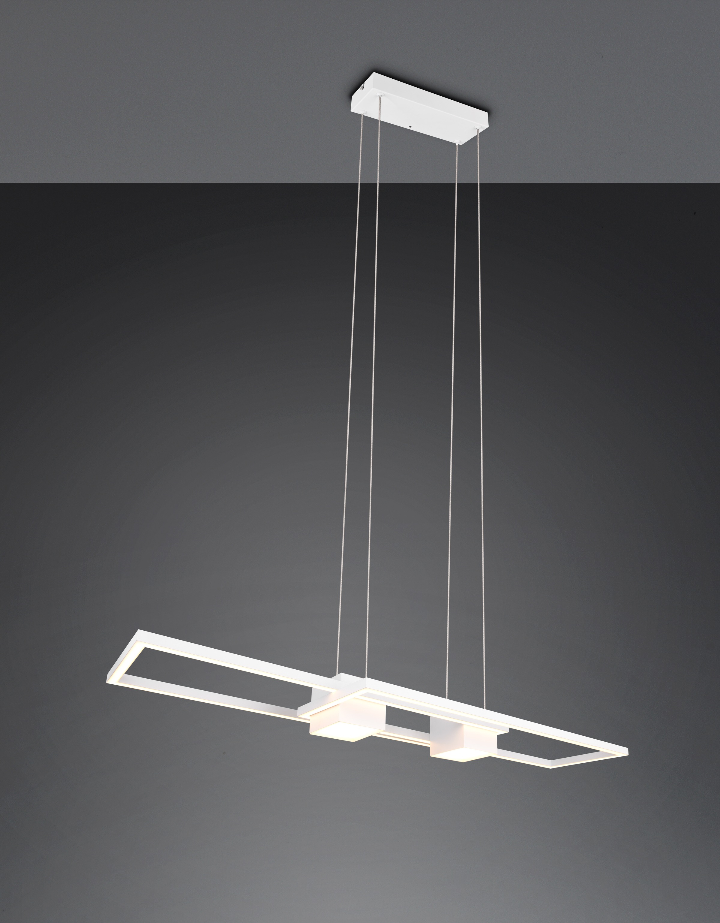 TRIO Leuchten LED Pendelleuchte »ALBANY, LED Hängelampe Wohnzimmer mit Fernbedienung, dimmbar, CCT«, 1 flammig, Leuchtmittel LED-Board | LED fest integriert, Lichtfarbe einstellbar, Memoryfunktion, Nachtlicht, up-and-down Licht