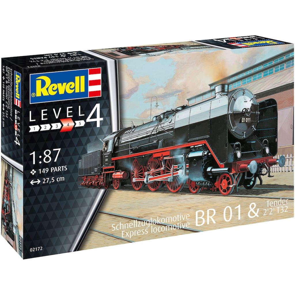 Revell® Modellbausatz »H0 Schnellzuglokomotive BR01 & Tender 2'2' T32«, 1:87